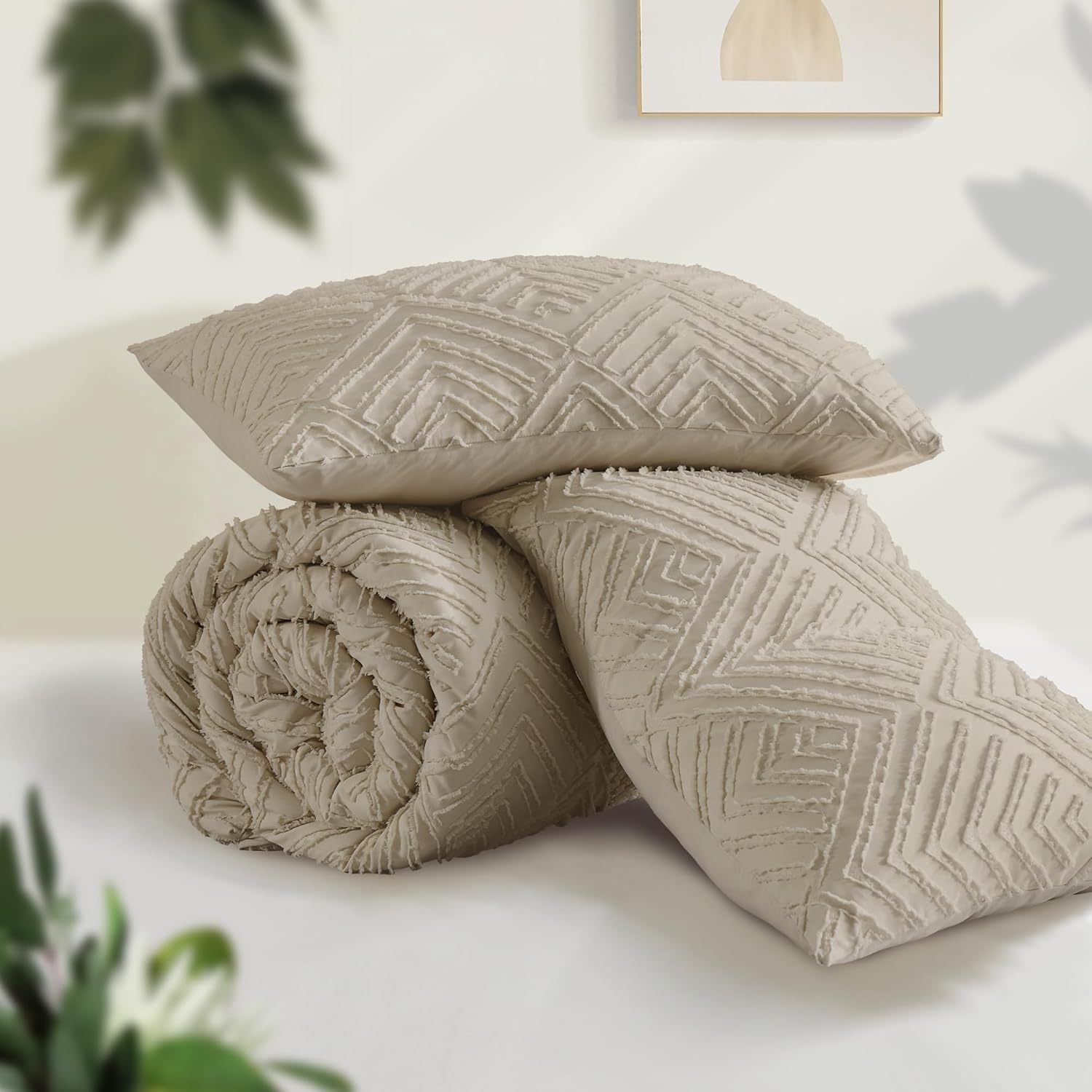 AUCT 11249 - $100 Andency Oversized King Comforter 128'x120', 3 Pieces Oa - Image 3