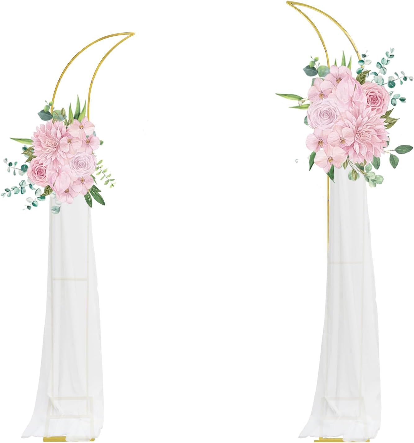 AUCT 11037 - $56 Half Arch Stand Half Moon Arch Stand Curved Wedding Arch