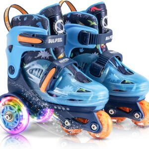 AUCT 11690 - SULIFEEL Adjustable Roller Skates for Girls Boys Kids,Fun Il