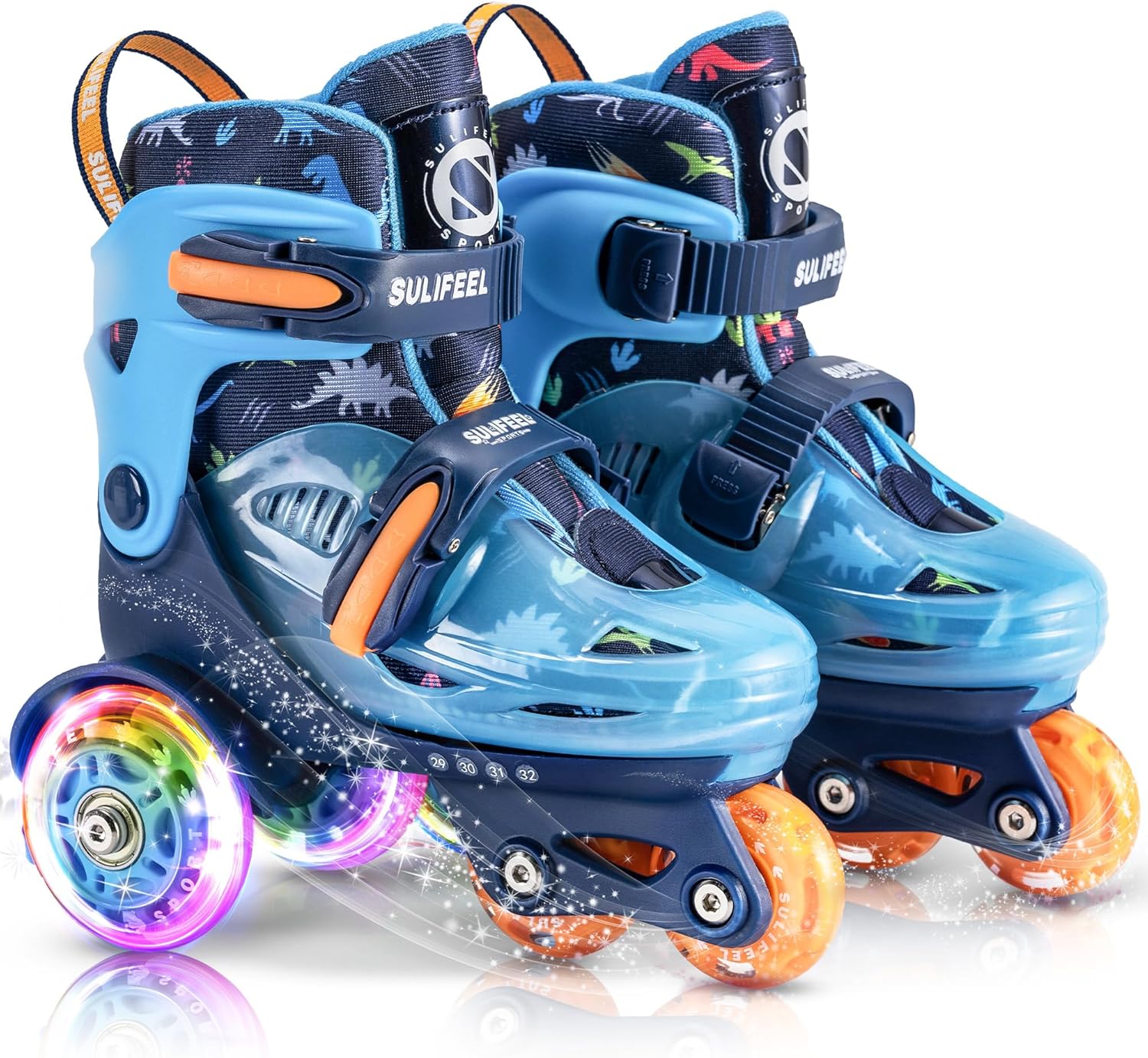 AUCT 11690 - SULIFEEL Adjustable Roller Skates for Girls Boys Kids,Fun Il