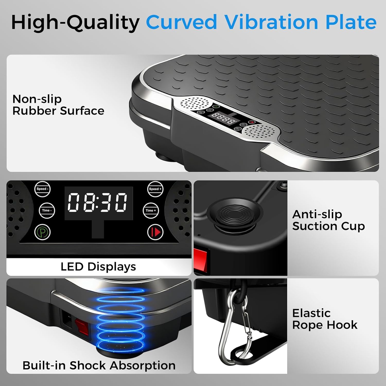 AUCT 11701 - $80 AoraPulse Vibration Plate Exercise Machine, Vibration Pl - Image 4