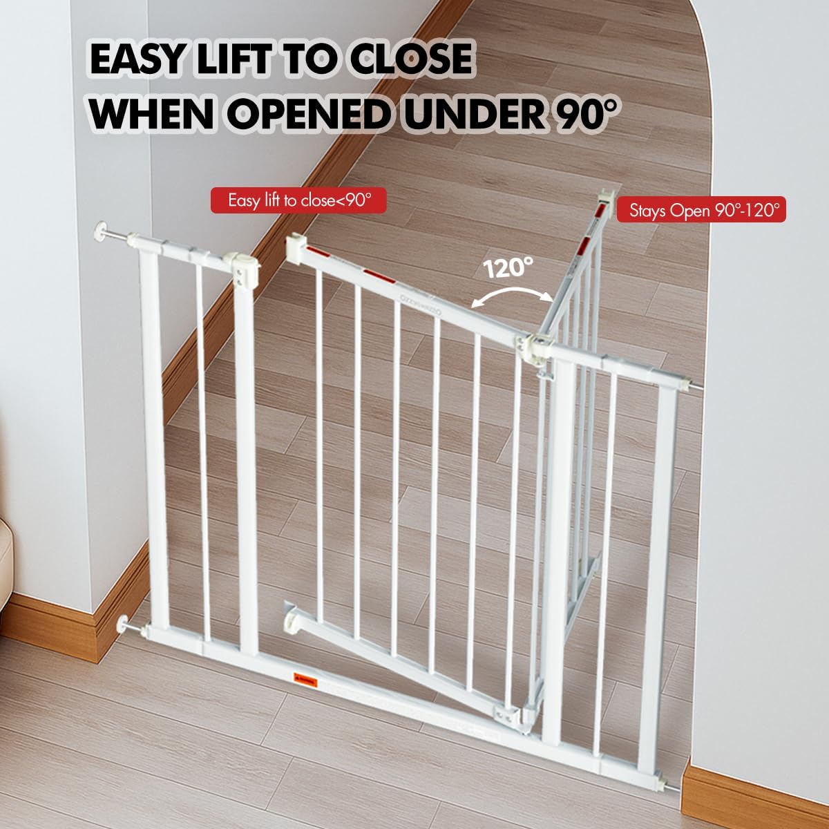 AUCT 11622 - $80 Baby Gate for Stairs, 28.5"-40" Adjustable Width, 30" He - Image 4