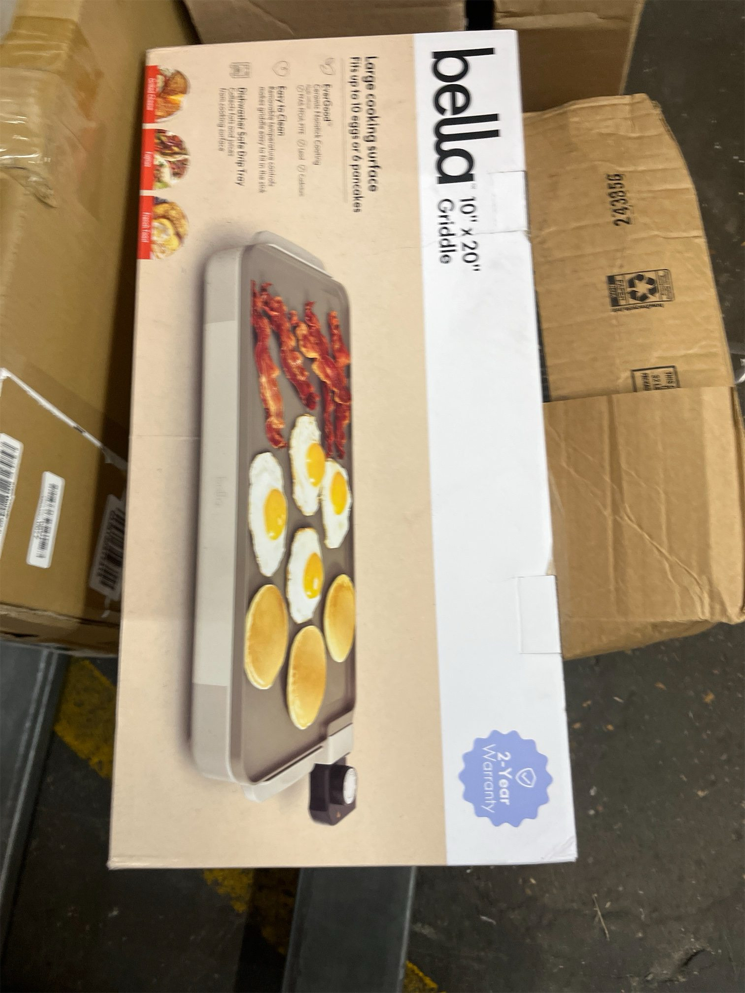 AUCT 11053 - bella 10" x 20" Electric Griddle with Warming Tray, EverGood - Image 5