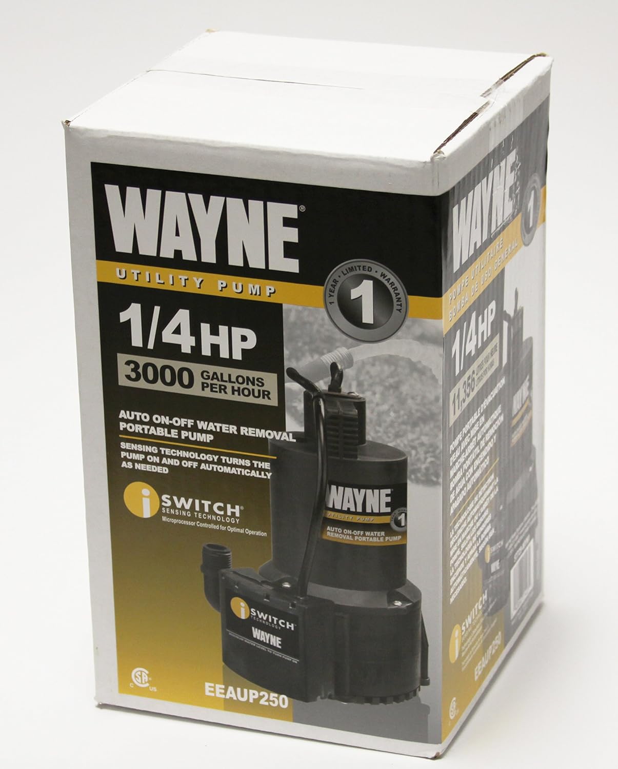 AUCT 11215 - $144 WAYNE EEAUP250 1/4 HP Reinforced Thermoplastic Submersi - Image 2