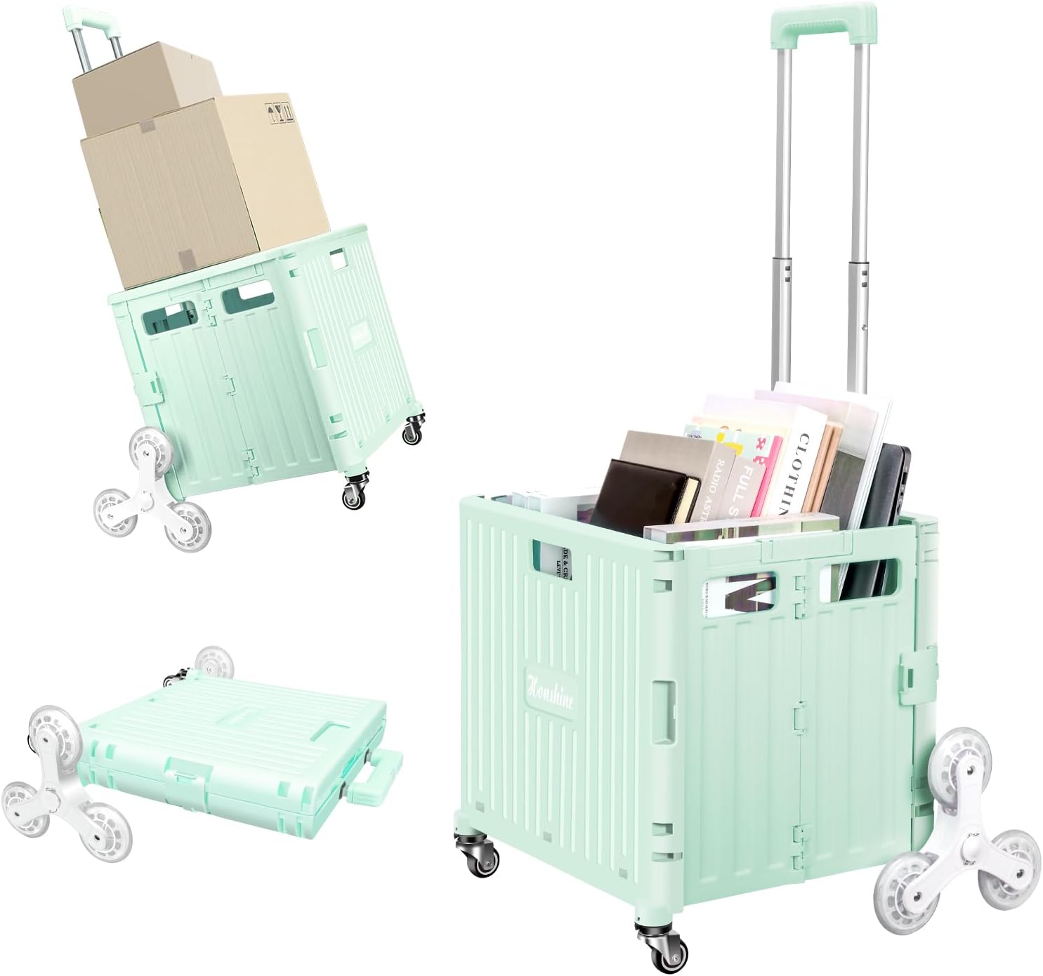 AUCT 11439 - $127 Foldable Rolling Crate for Stair Climbing : Utility Car