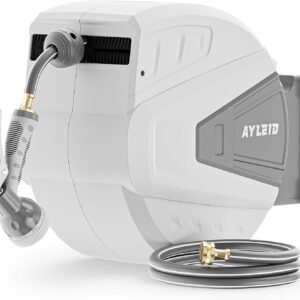 AUCT 11881 - $176 Ayleid Retractable Garden Hose Reel,1/2 in x 130 ft Wal