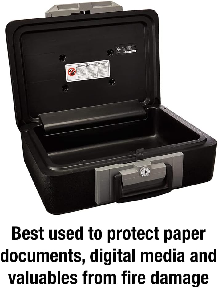 AUCT 11289 - SentrySafe Fireproof Safe Box with Key Lock, Chest Safe with - Image 2