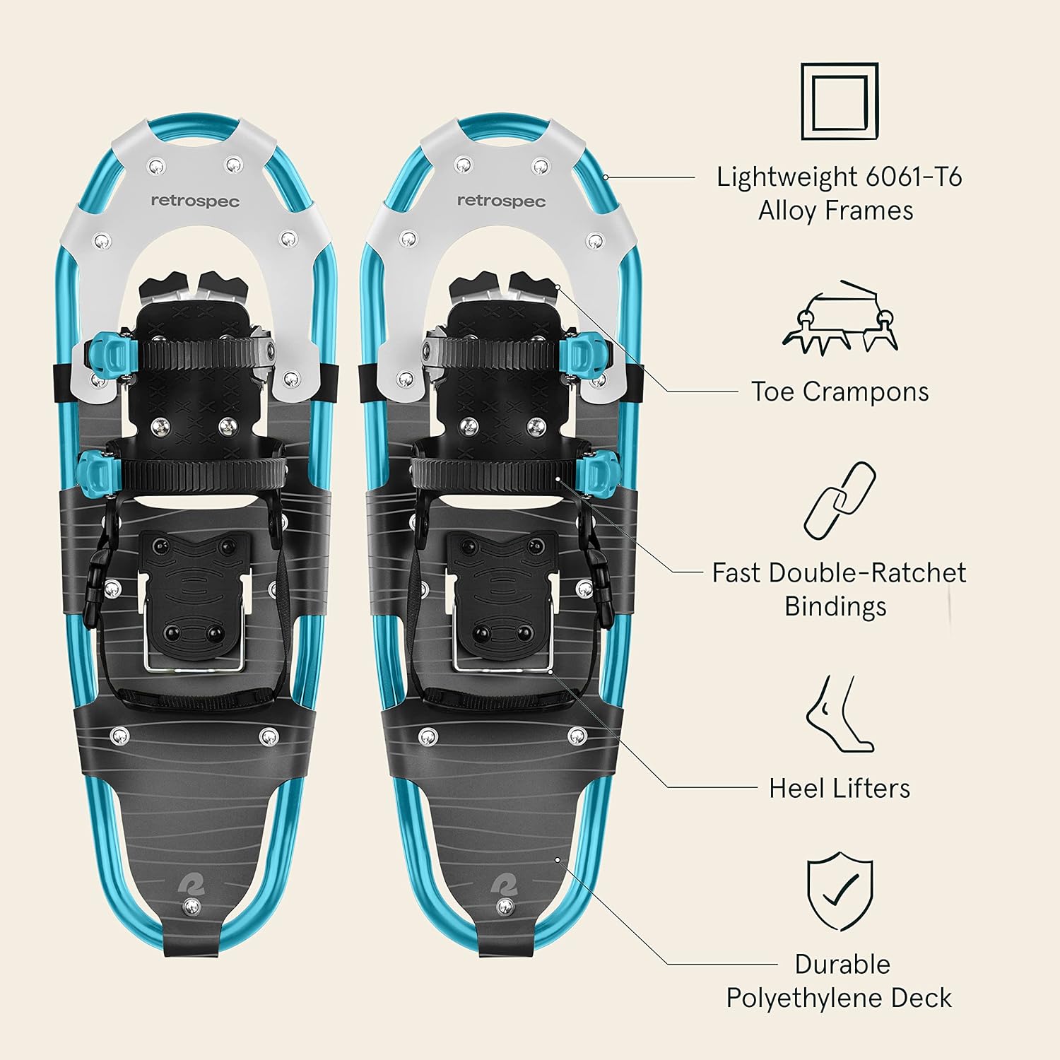 AUCT 11270 - Retrospec Drifter Snowshoes for Women & Men - Lightweight Al - Image 3