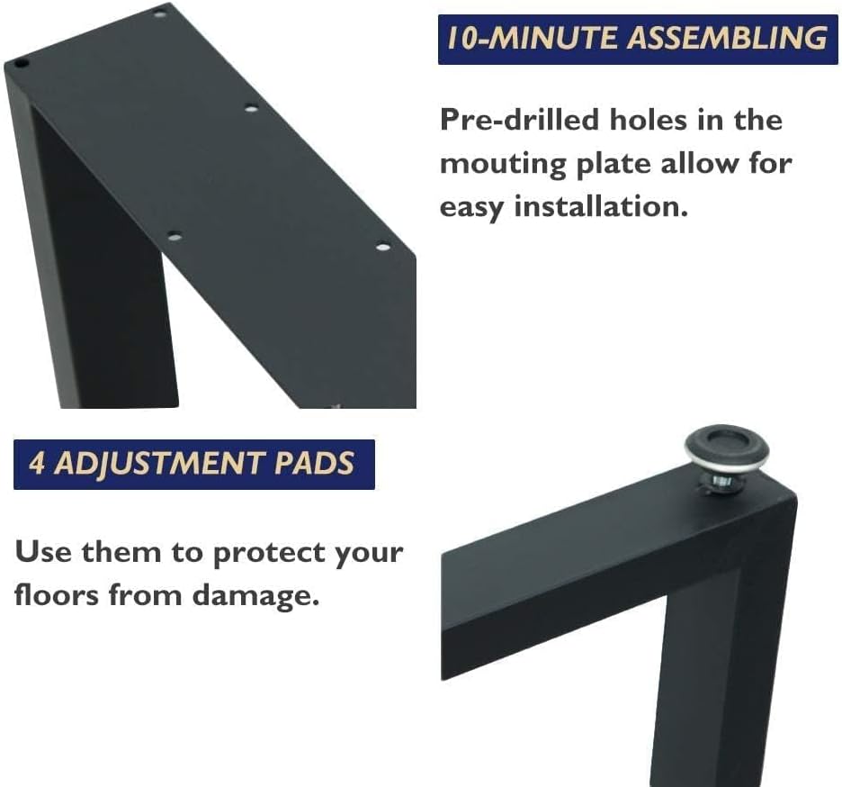 AUCT 11408 - $80 Metal Table Legs, Triangle Shape Industrial/Modern Heavy - Image 2
