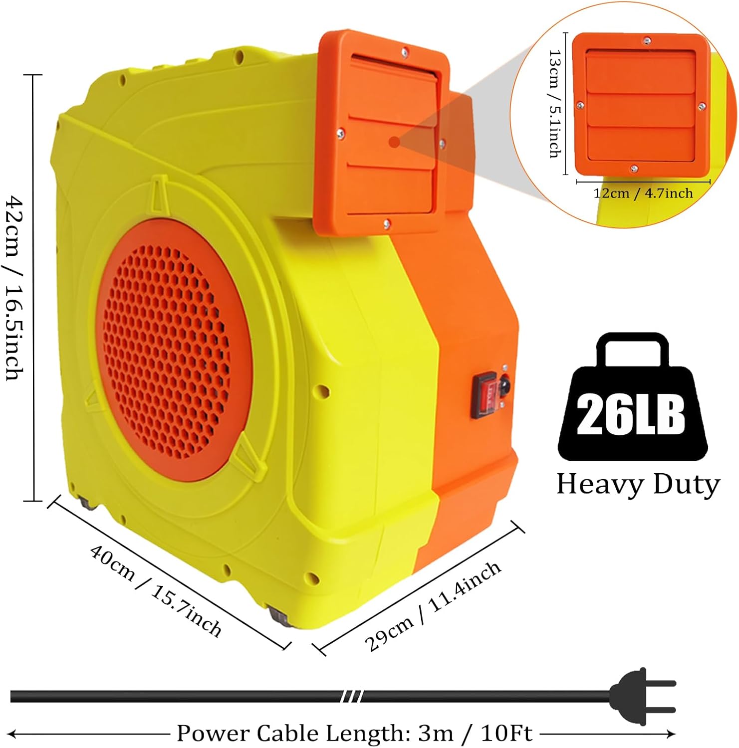 AUCT 11858 - $160 Bounce House Blower, Dual - Mode 1300W / 1600W, 1.7HP & - Image 3