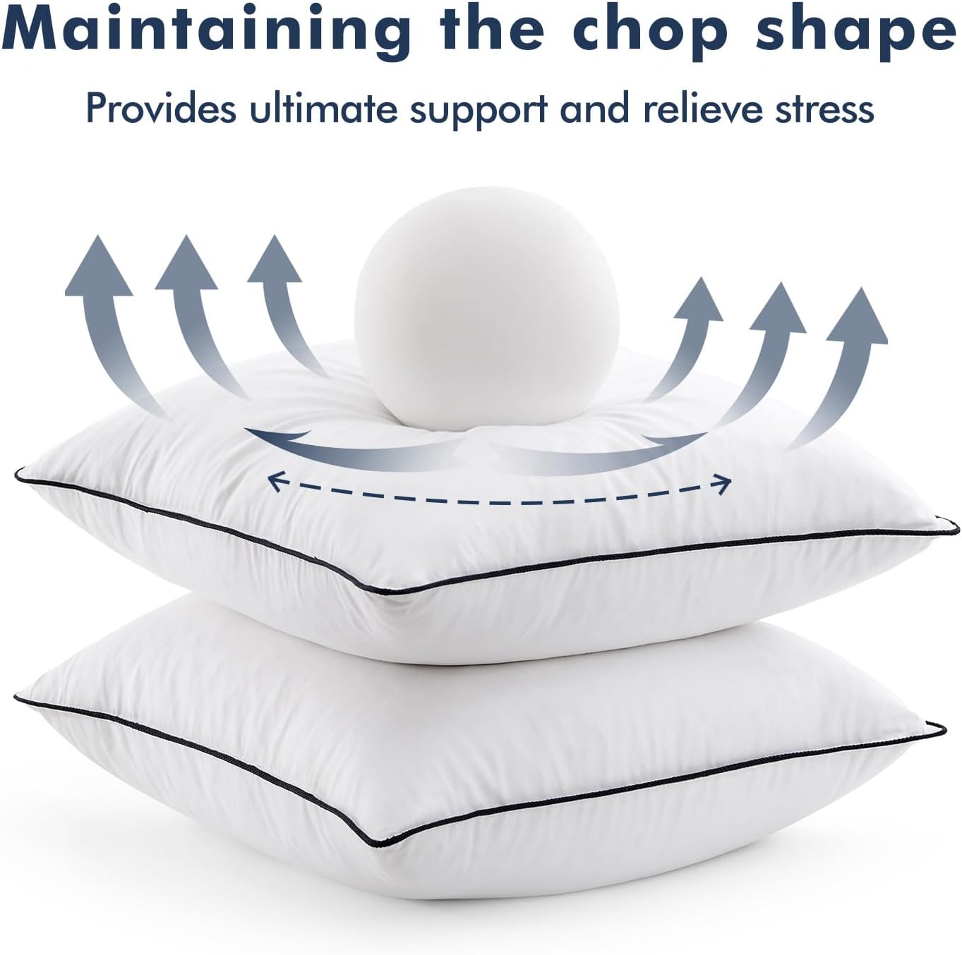 AUCT 11327 - MIULEE Goose Feather Down 20x20 Pillow Insert Set of 2 with - Image 4