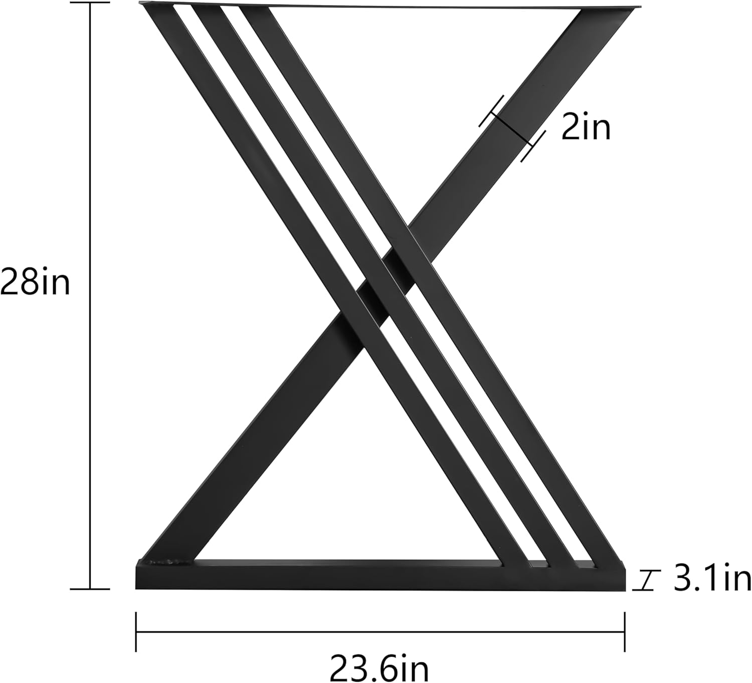 AUCT 11408 - $80 Metal Table Legs, Triangle Shape Industrial/Modern Heavy - Image 4