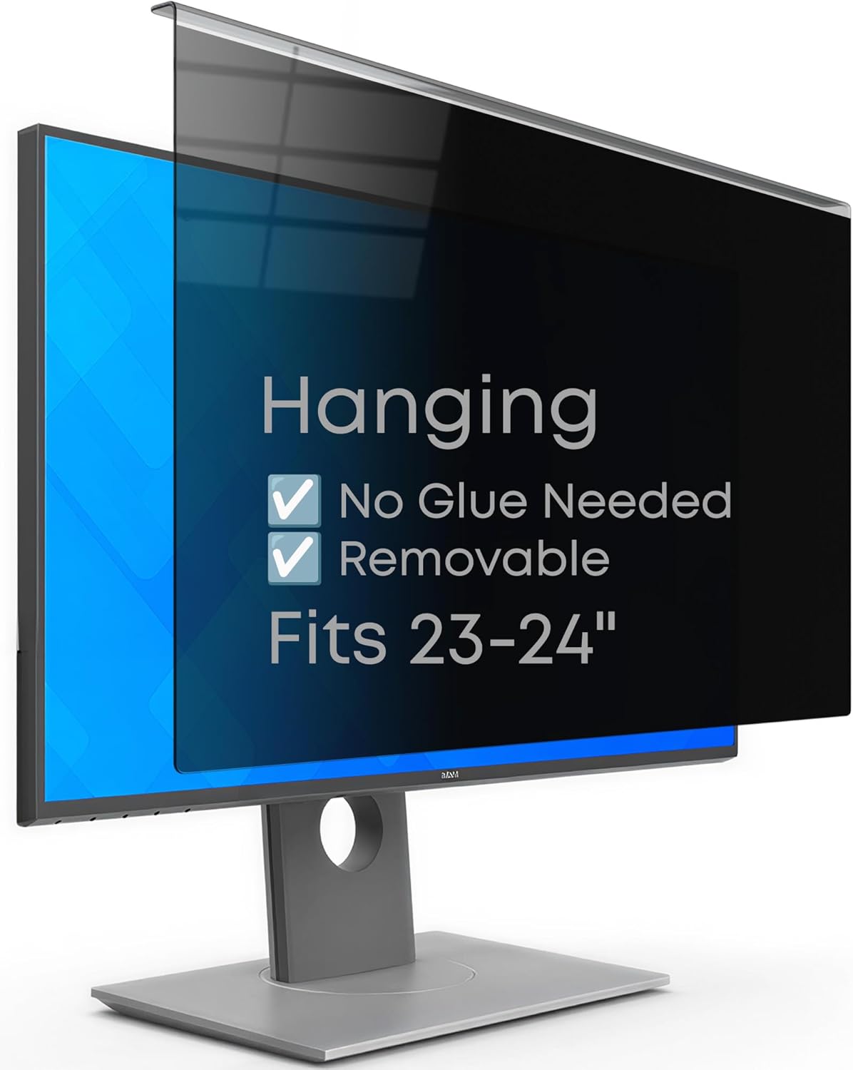 AUCT 11569 - Hanging Privacy Screen Protector for Monitor (Fits 23-24 Inc