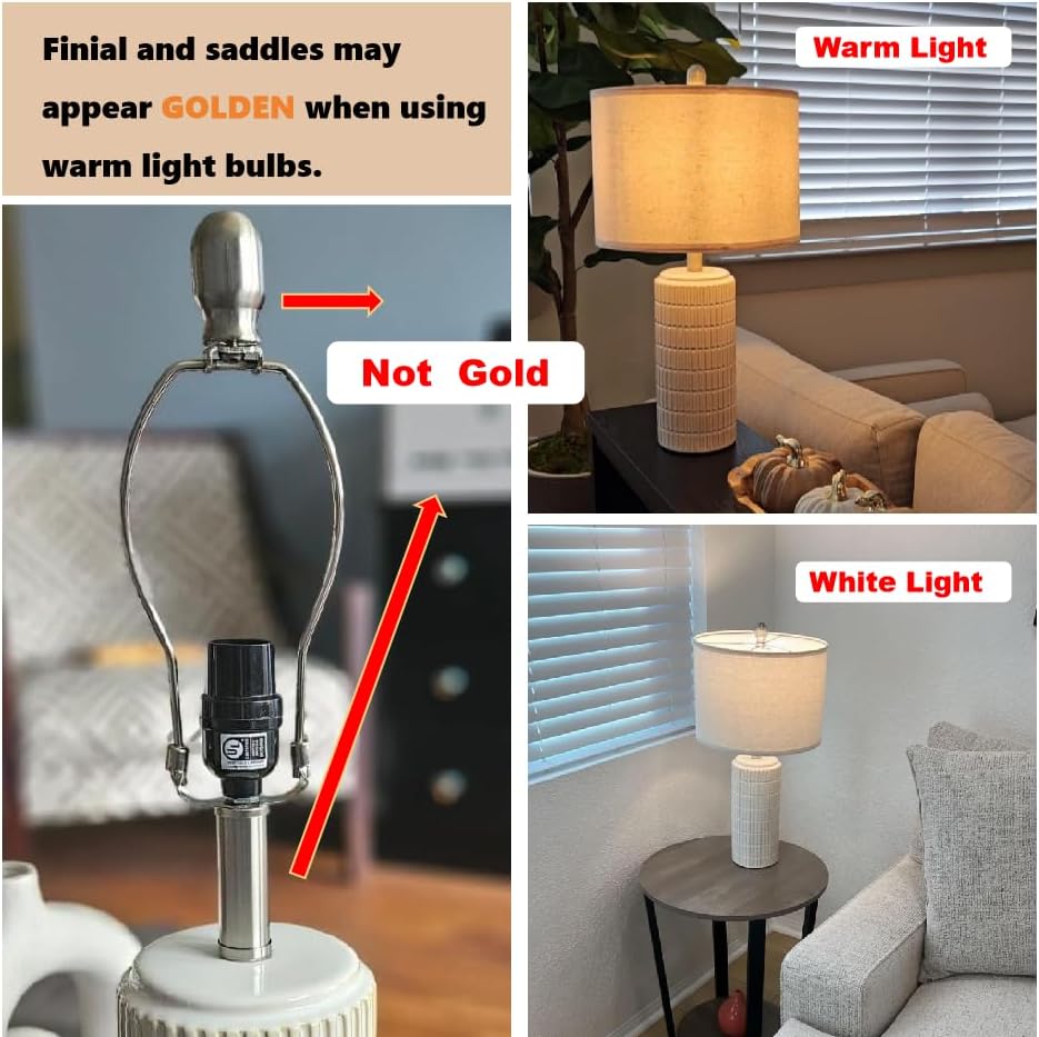 AUCT 11364 - $68 PoKat 23" Modern Ceramic Table Lamp Set of 2 for Living - Image 2