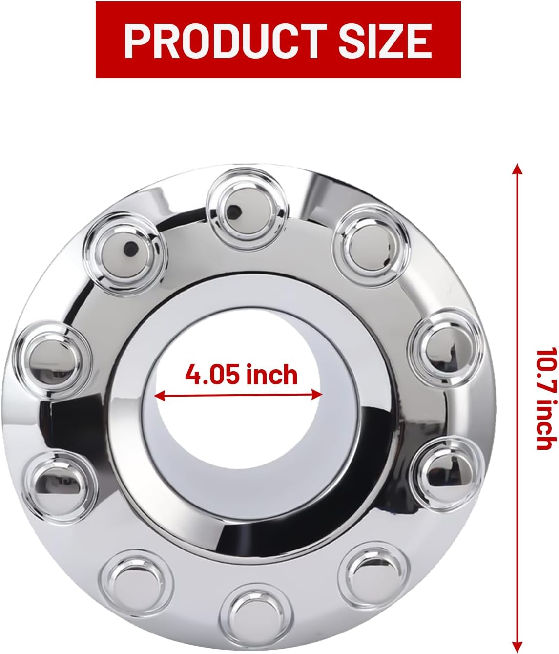 AUCT 11571 - $66 2Pcs 19.5 Inch 10 Lug Front Car Wheel Hub Center Caps Co - Image 4