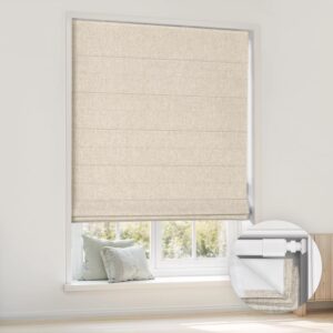 AUCT 11797 - LazBlinds No Tools No Drill Cordless Roman Shades for Window