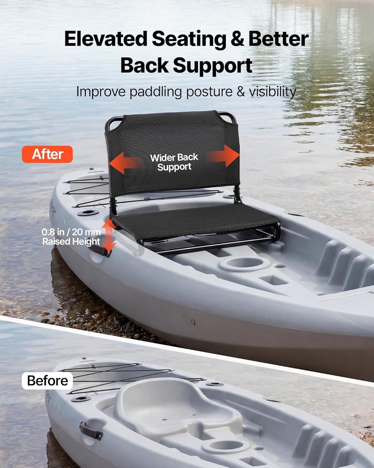 AUCT 11742 - $60 VEVOR Kayak Seat, Folding Kayak Seat with Comfortable Ba - Image 3