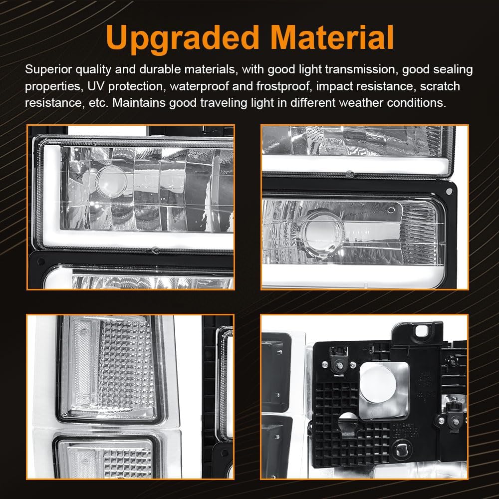 AUCT 11252 - $99 LED DRL Headlight Assembly, Compatible with 1994-1998 Ch - Image 4