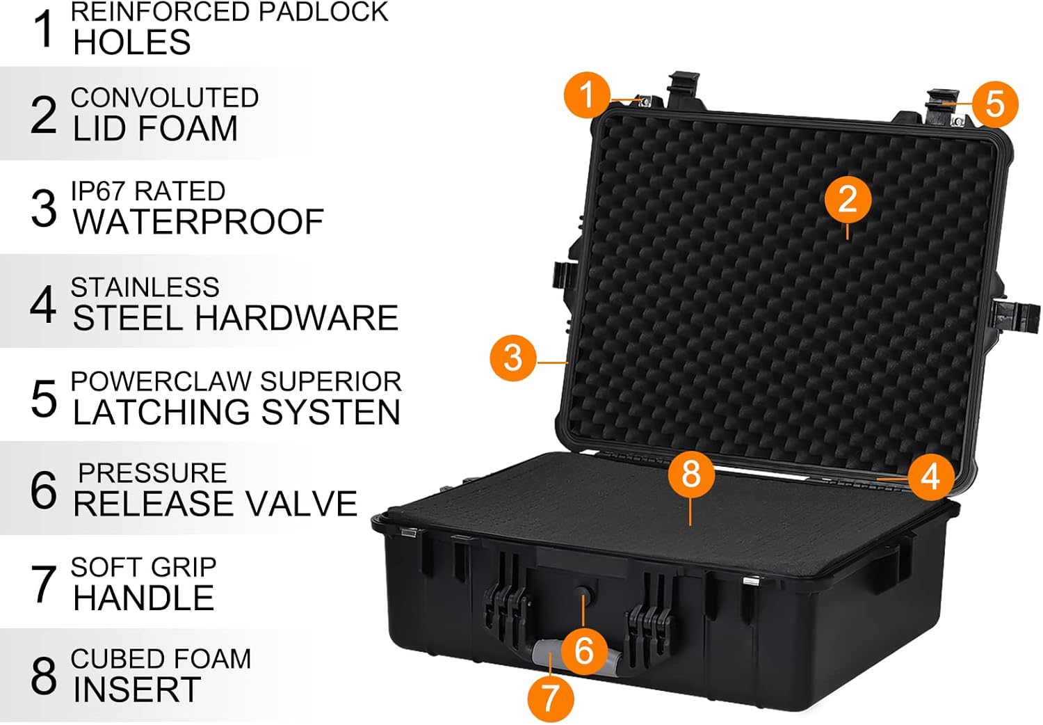 AUCT 11564 - $166 MEIJIA Portable Waterproof Protective Hard Case, Camera - Image 4