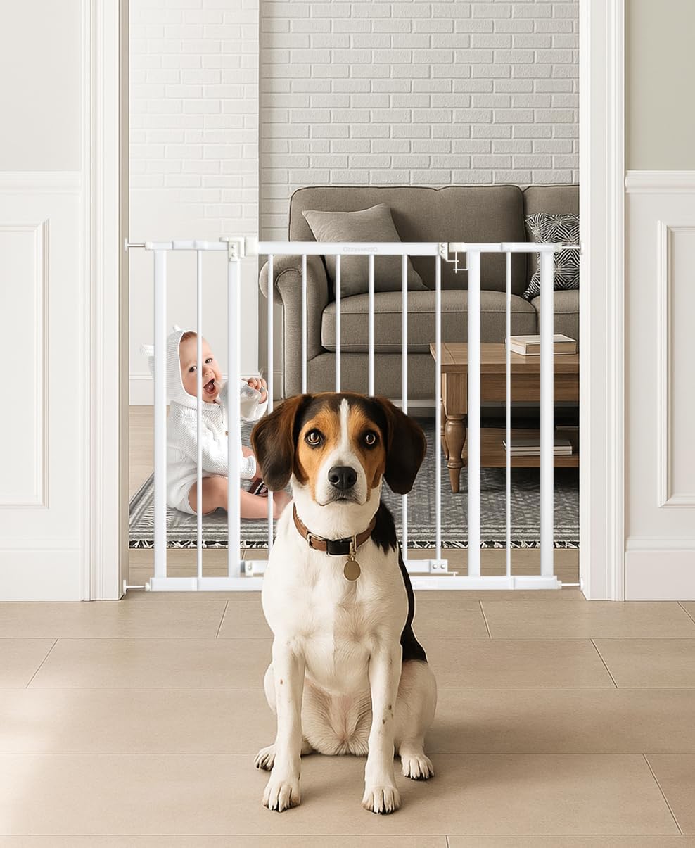 AUCT 11622 - $80 Baby Gate for Stairs, 28.5"-40" Adjustable Width, 30" He