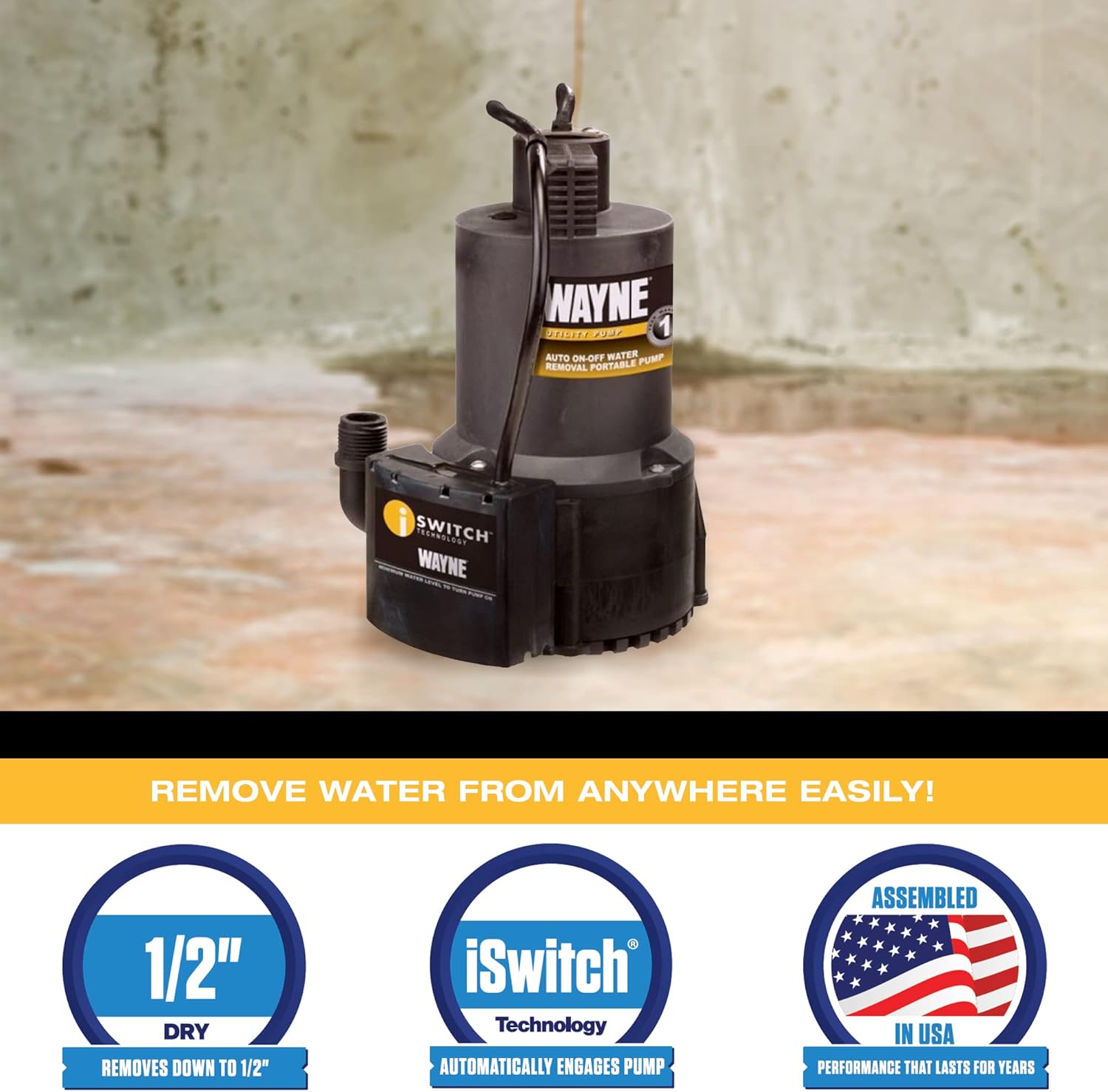 AUCT 11215 - $144 WAYNE EEAUP250 1/4 HP Reinforced Thermoplastic Submersi - Image 4