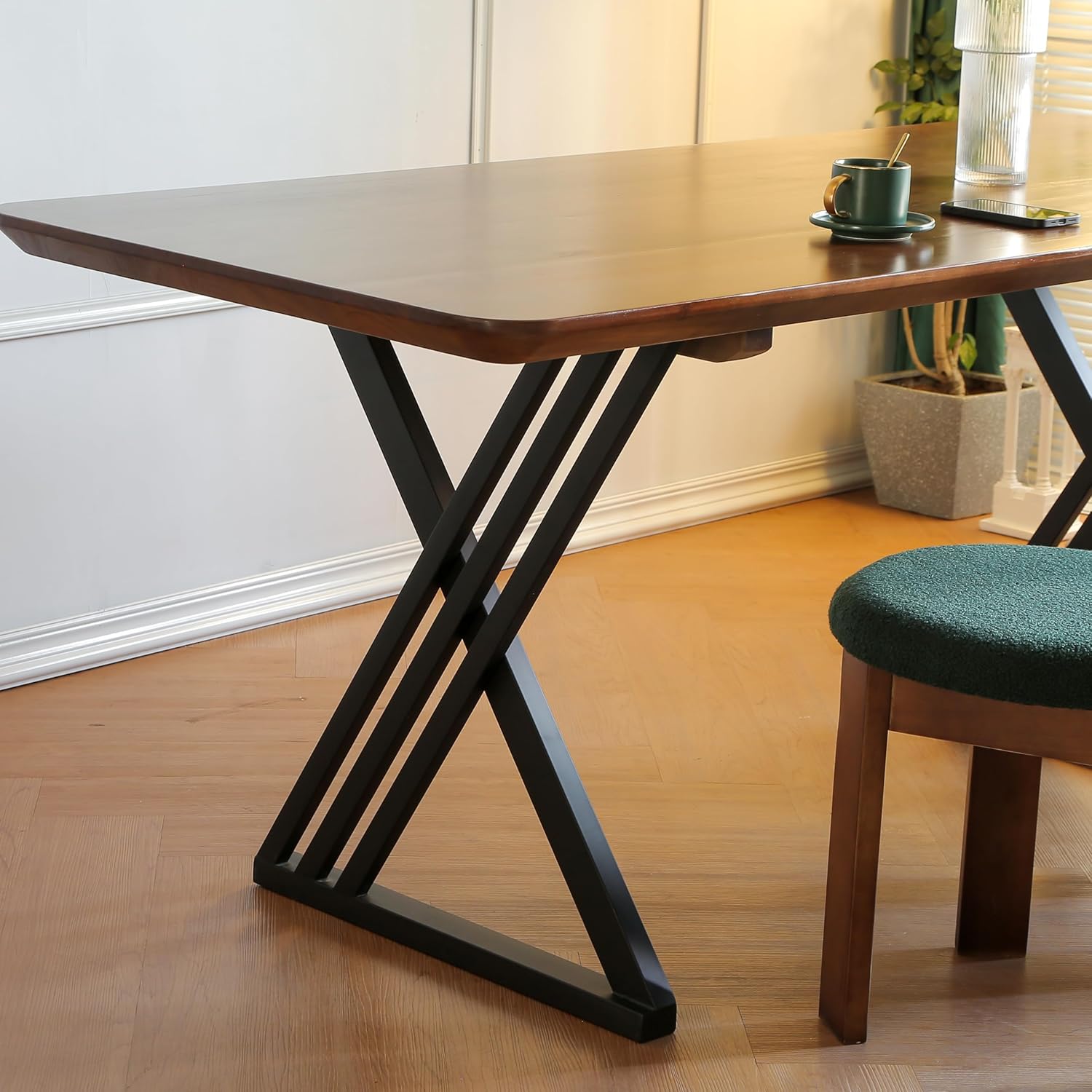 AUCT 11408 - $80 Metal Table Legs, Triangle Shape Industrial/Modern Heavy - Image 3