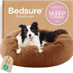 AUCT 11590 - $75 Bedsure Calming Dog Bed for Large Dogs - Donut Washable