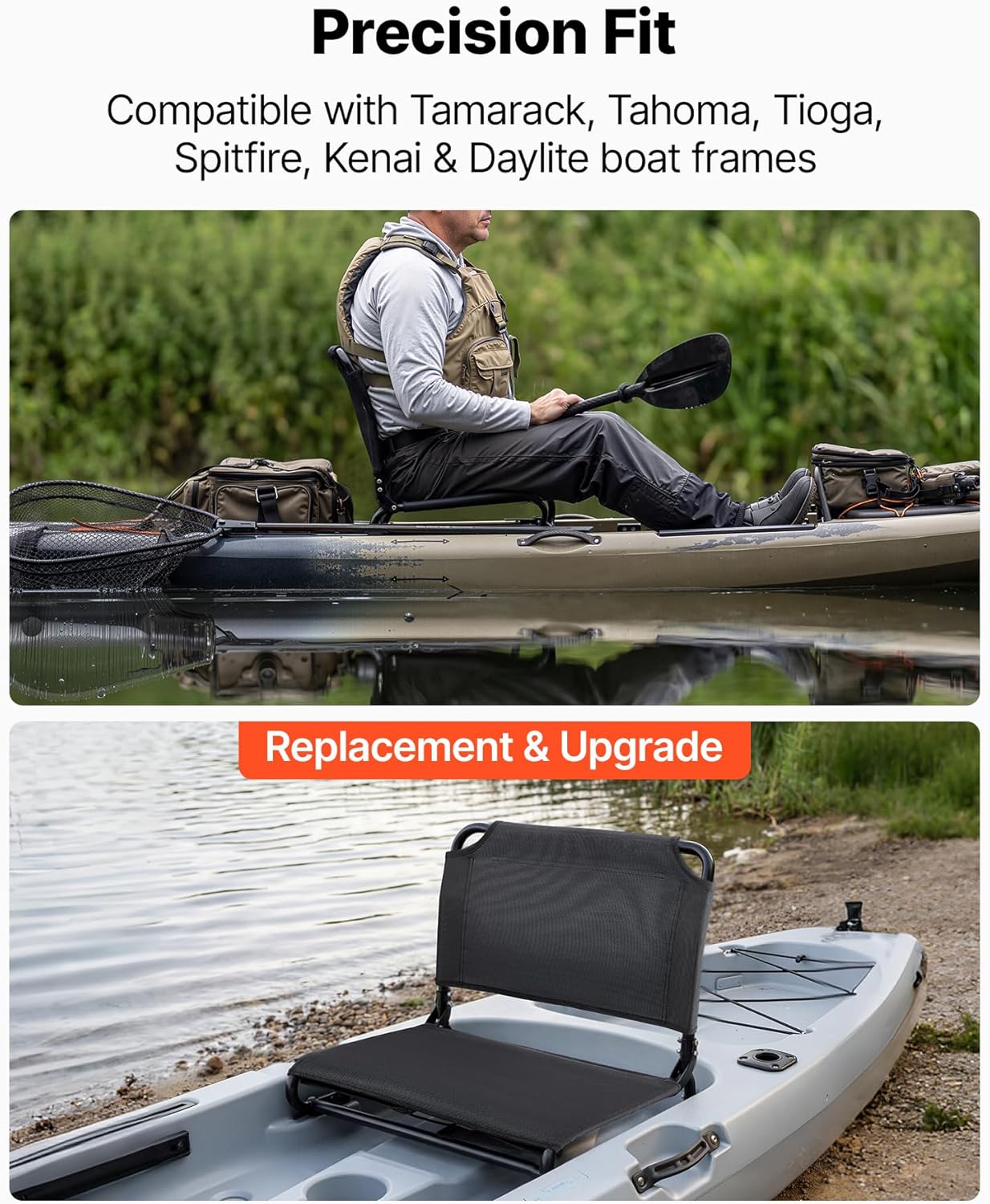 AUCT 11742 - $60 VEVOR Kayak Seat, Folding Kayak Seat with Comfortable Ba - Image 2