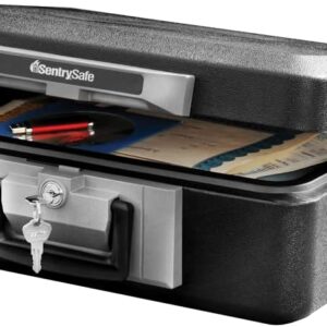 AUCT 11289 - SentrySafe Fireproof Safe Box with Key Lock, Chest Safe with