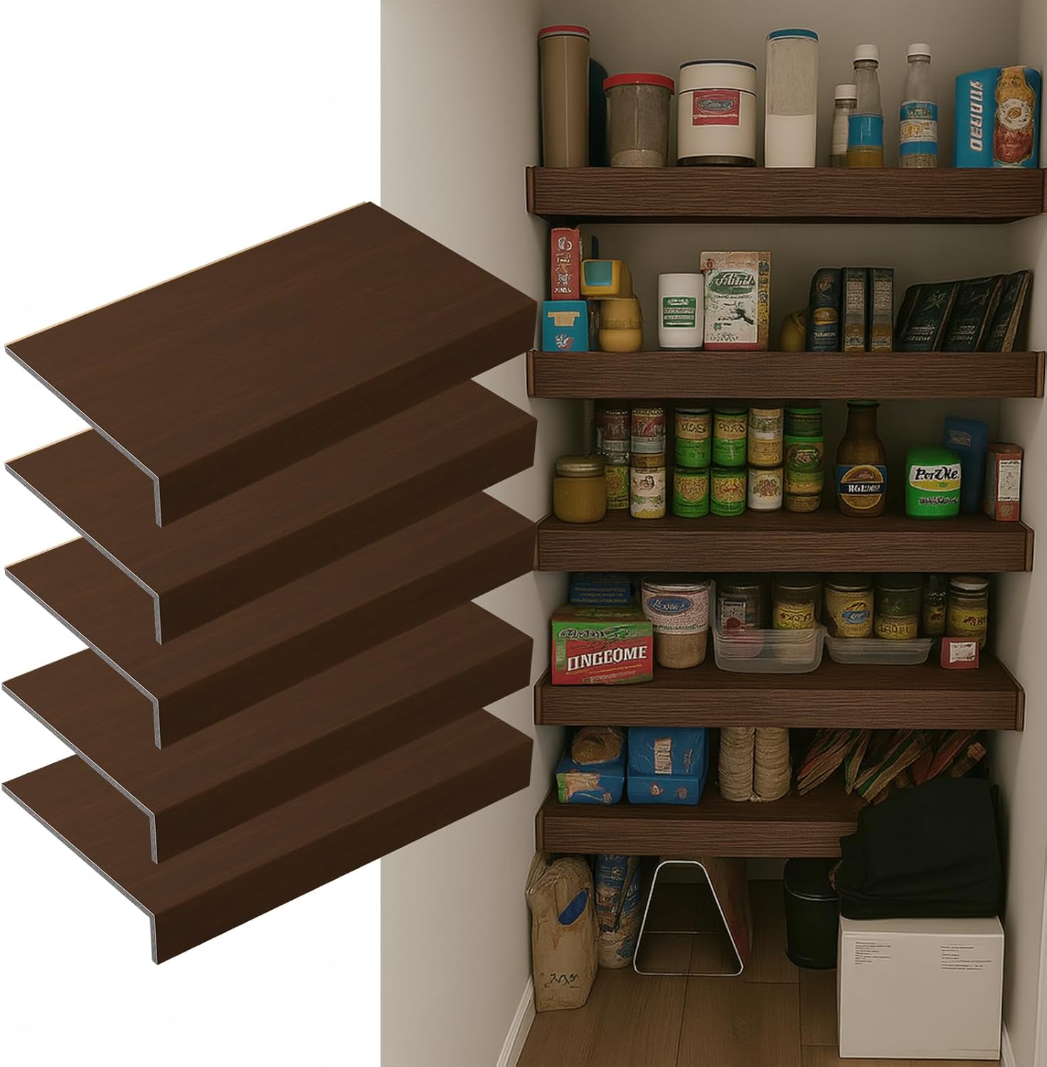 AUCT 11731 - $107 5 Pack 30x12in Wire Shelf Cover for Pantry, Closet, Kit