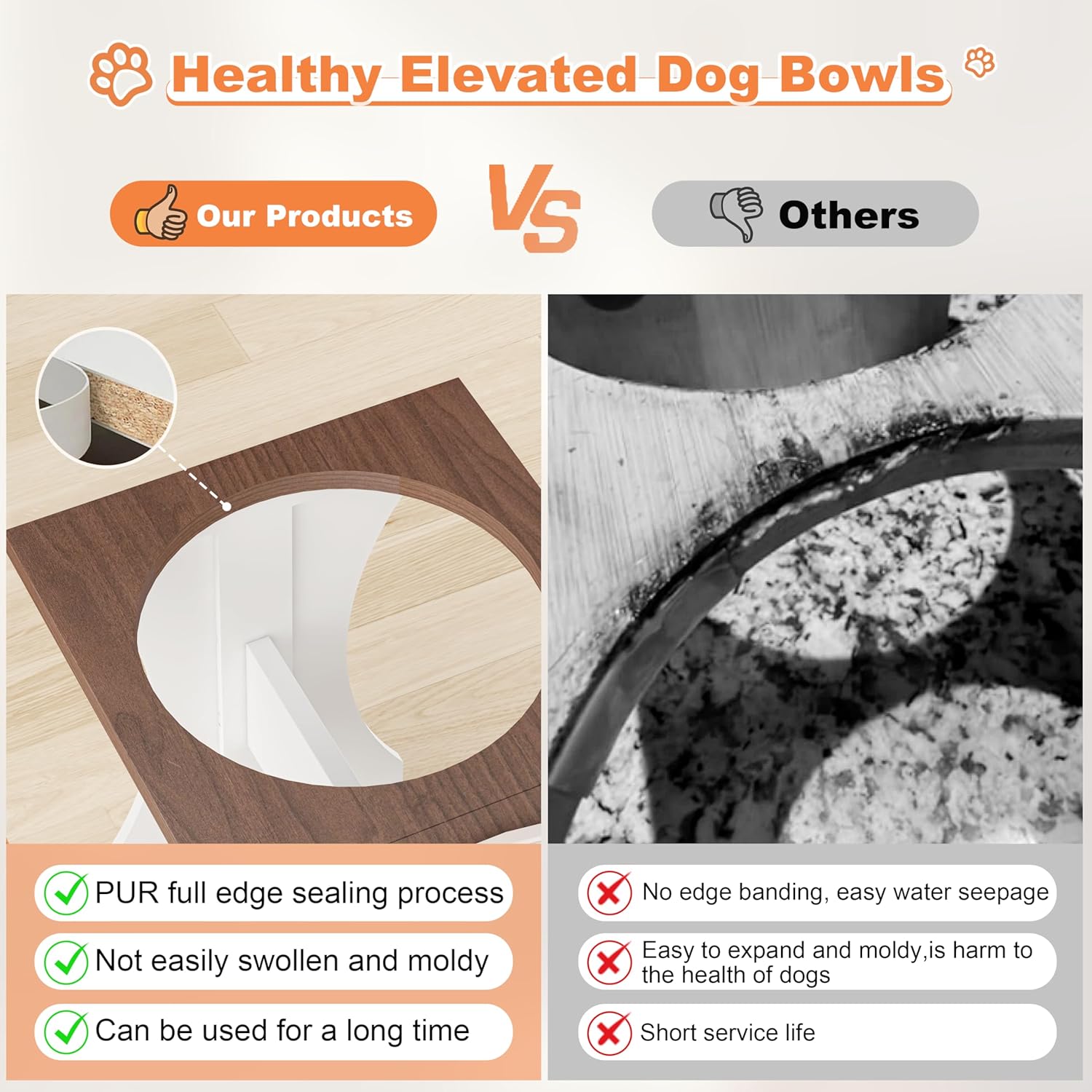 AUCT 11027 - $56 Piskyet Elevated Dog Bowls,Farmhouse Dog Bowls Stand, Ra - Image 4