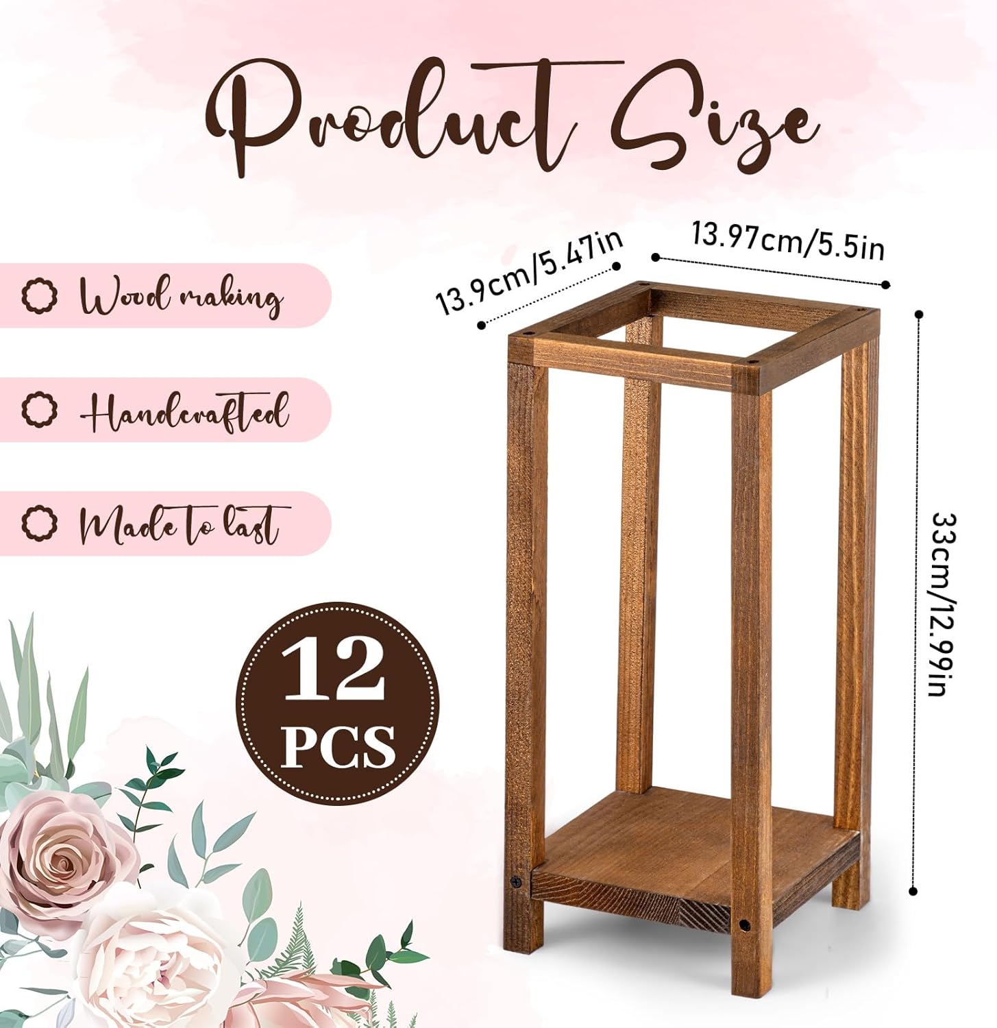 AUCT 11818 - $89 Geelin 12 Set Wooden Wedding Lantern Centerpiece Decor B - Image 2