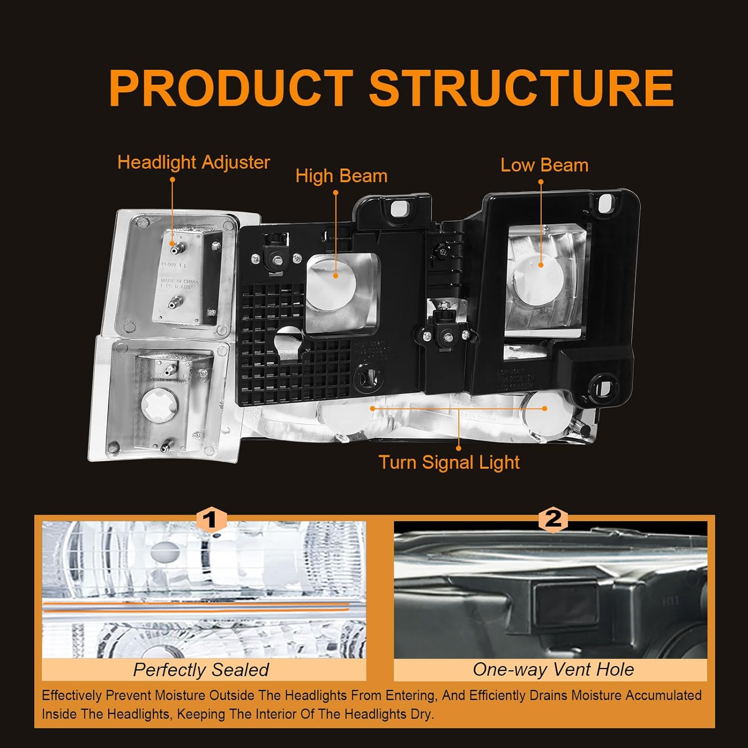 AUCT 11252 - $99 LED DRL Headlight Assembly, Compatible with 1994-1998 Ch - Image 3