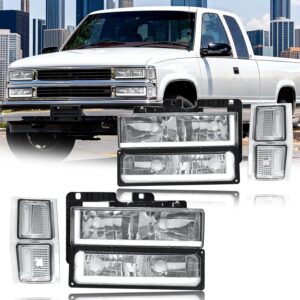 AUCT 11252 - $99 LED DRL Headlight Assembly, Compatible with 1994-1998 Ch