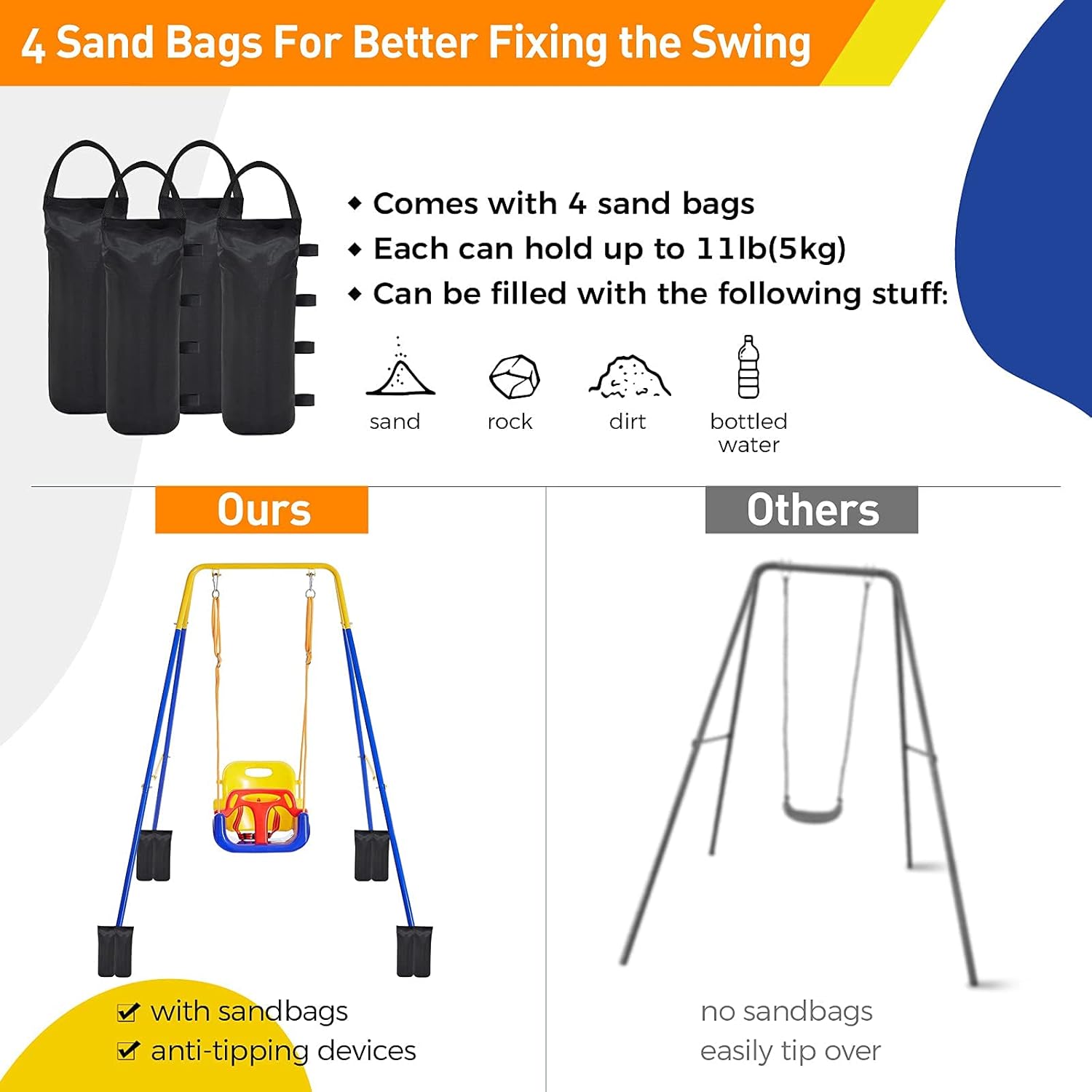 AUCT 11810 - $100 FUNLIO Toddler Swing with Foldable Metal Stand for Todd - Image 4