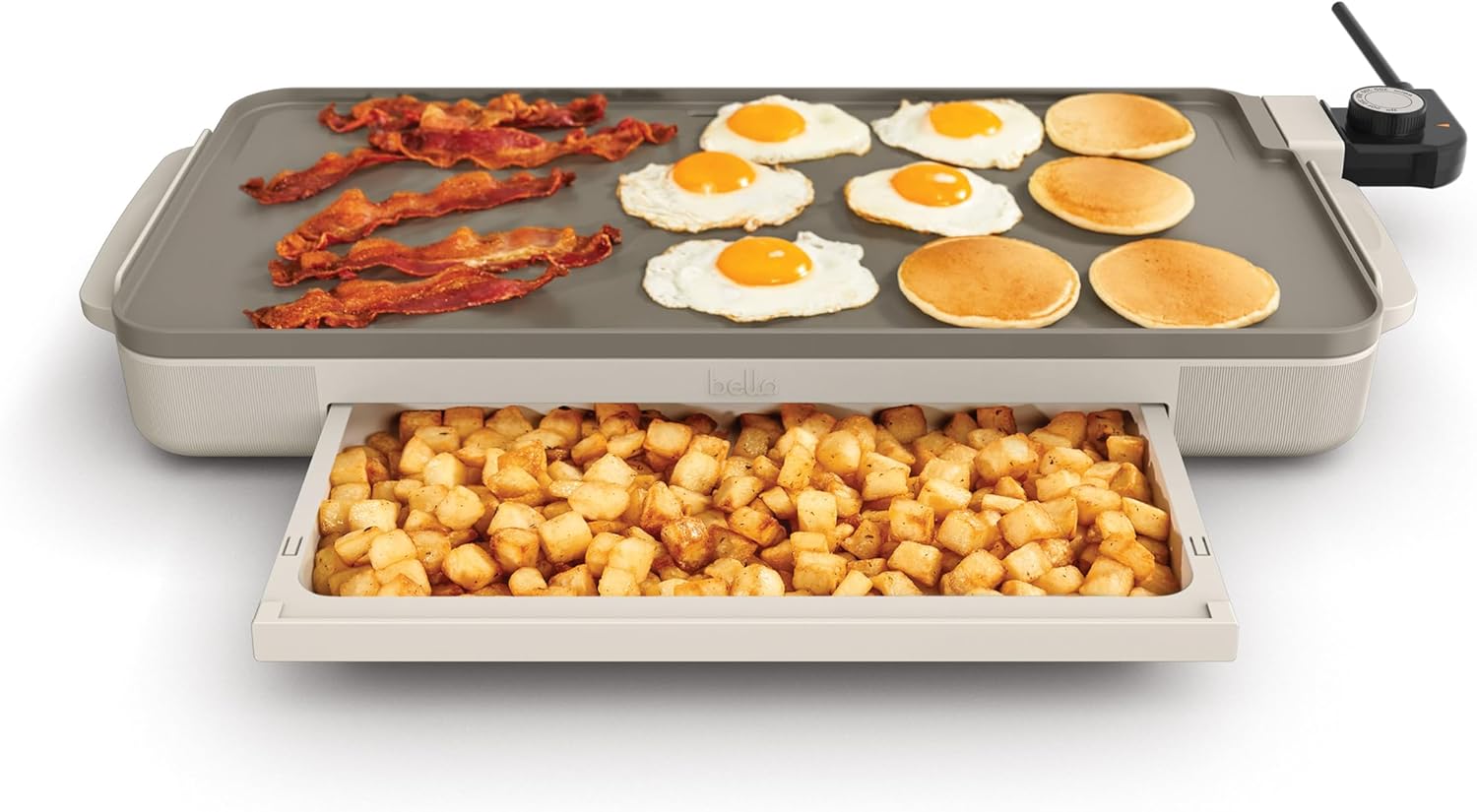 AUCT 11053 - bella 10" x 20" Electric Griddle with Warming Tray, EverGood