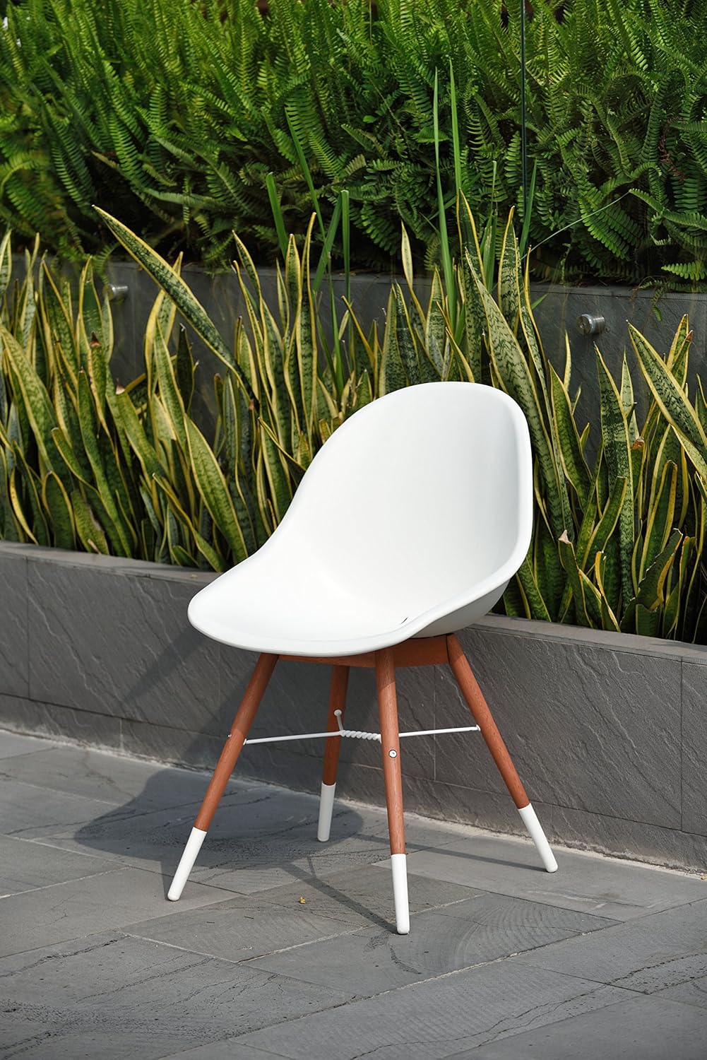 AUCT 12022 - $290 Amazonia Dark Eucalyptus Legs Cannes Patio Dining Chair