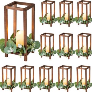 AUCT 11818 - $89 Geelin 12 Set Wooden Wedding Lantern Centerpiece Decor B