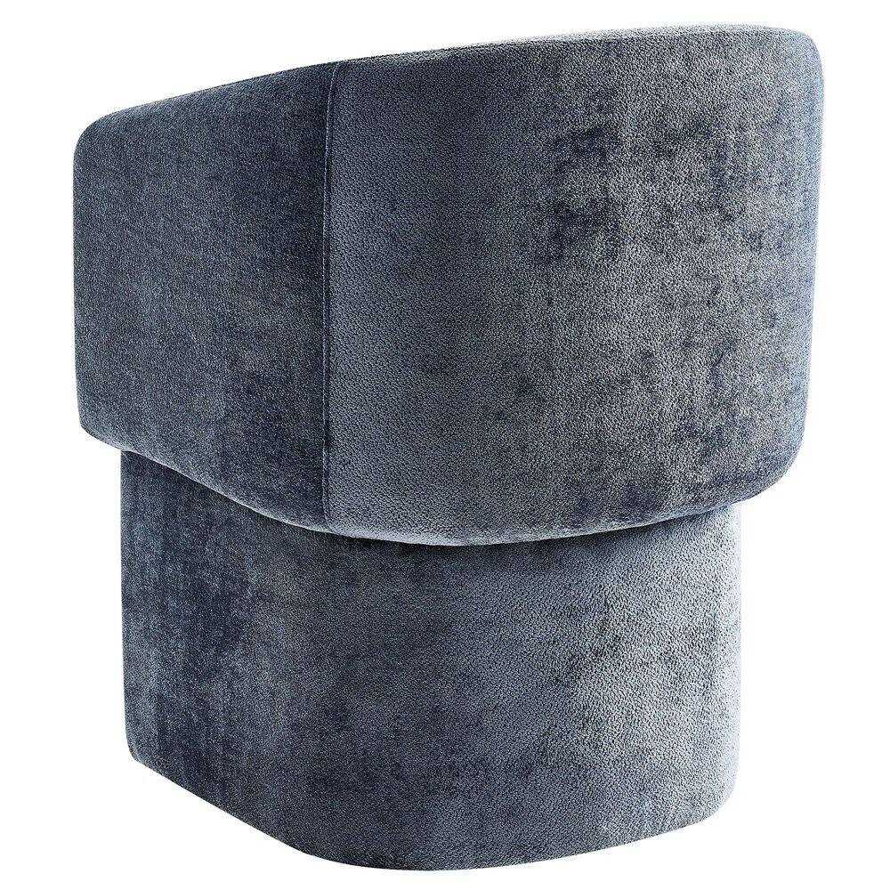 AUCT 14262 - $256 MODWAY Verity Modern Chenille Barrel Dining Chair in Sl - Image 4