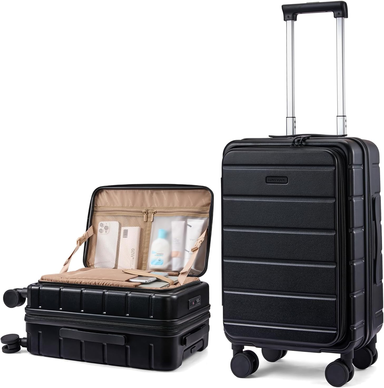 AUCT 13392 - $90 LOVEVOOK Carry On Luggage 22x14x9 Airline Approved with