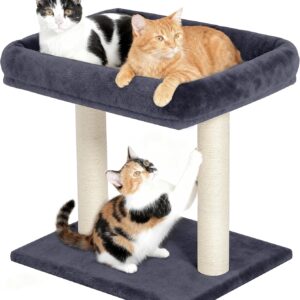 AUCT 13393 - Cat Tree with Large Top Perch Bed (19" 15.8"), Small Cat Tow
