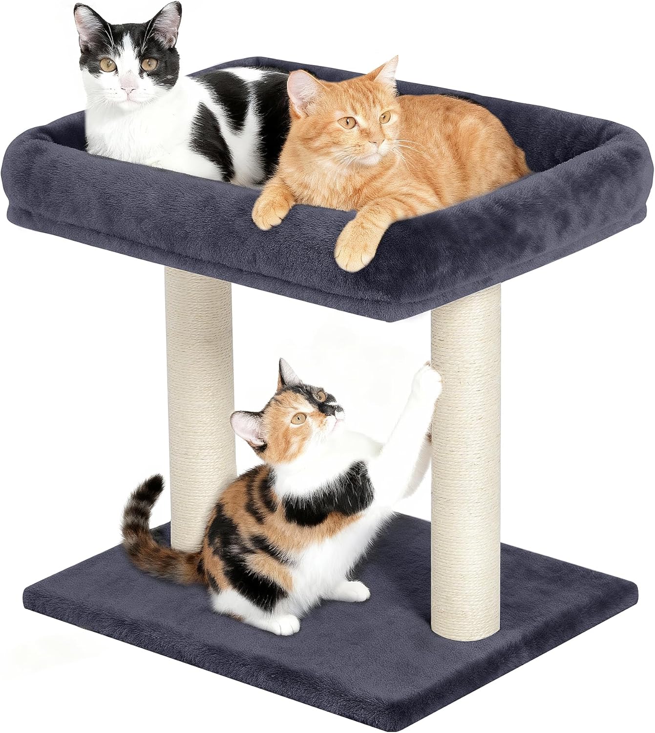 AUCT 13393 - Cat Tree with Large Top Perch Bed (19" 15.8"), Small Cat Tow