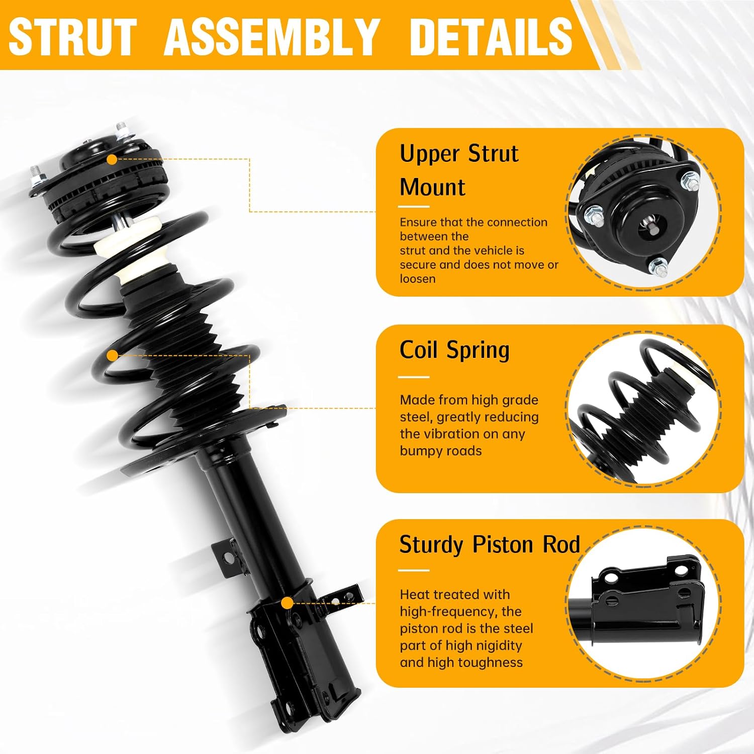 AUCT 14351 - $138 Front Pair Complete Struts Shocks Assembly w/Coil Sprin - Image 2
