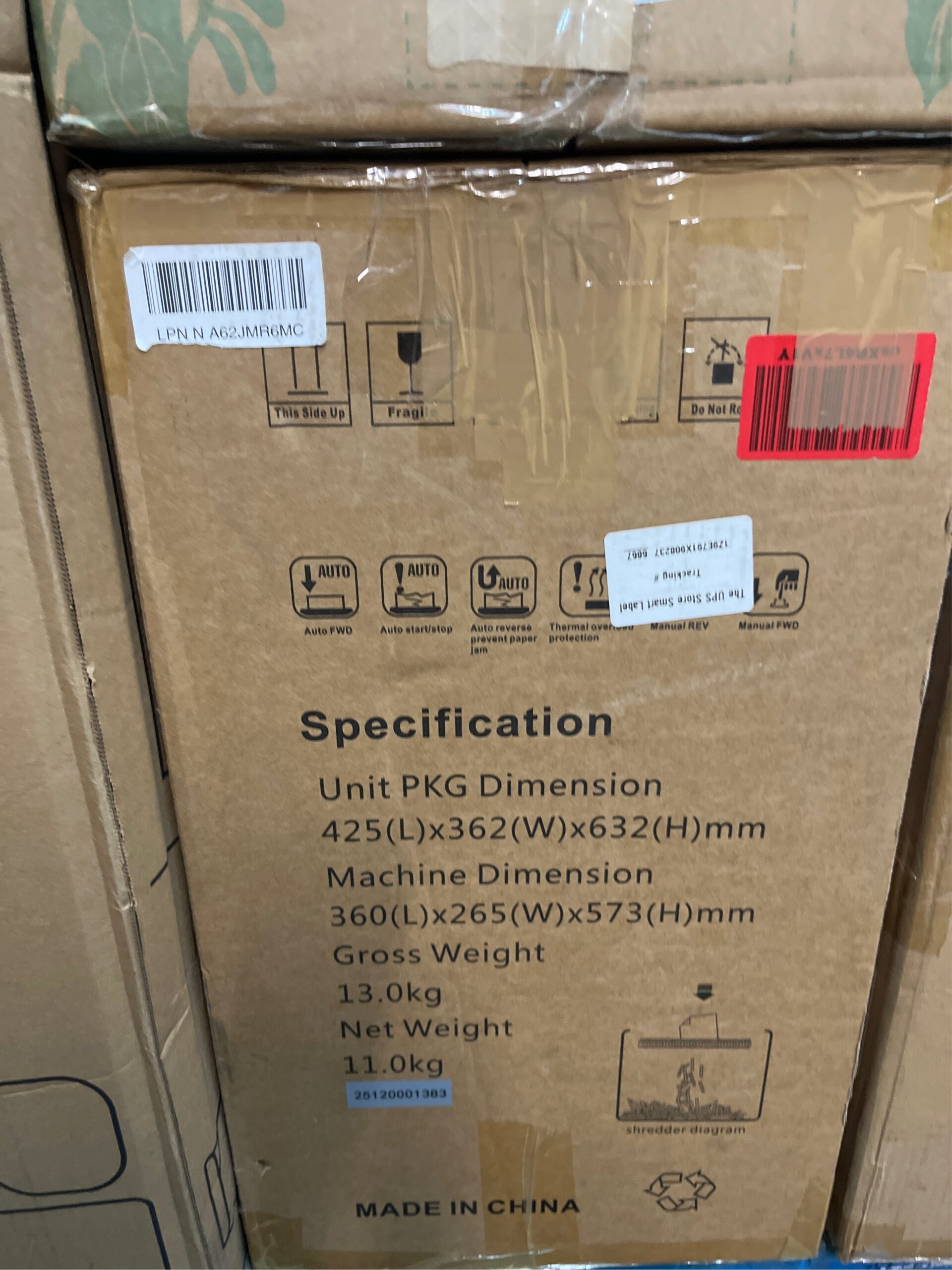 AUCT 14228 - $265 200-Sheet Auto Feed Paper Shredder, Touchscreen Heavy D - Image 5