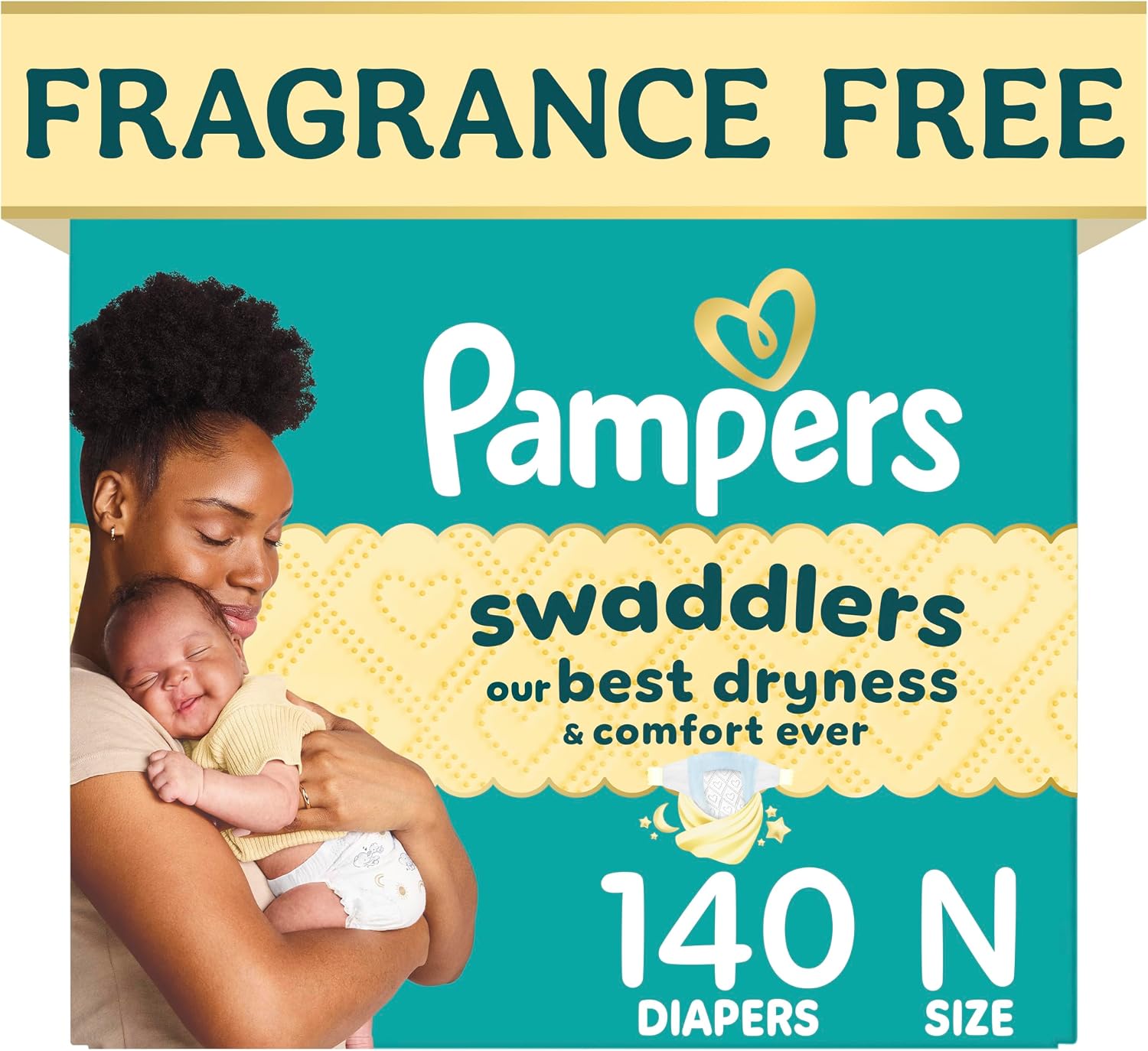 AUCT 14120 - Pampers Swaddlers Diapers, Size 0 (up to 10 lbs), 140 Count,