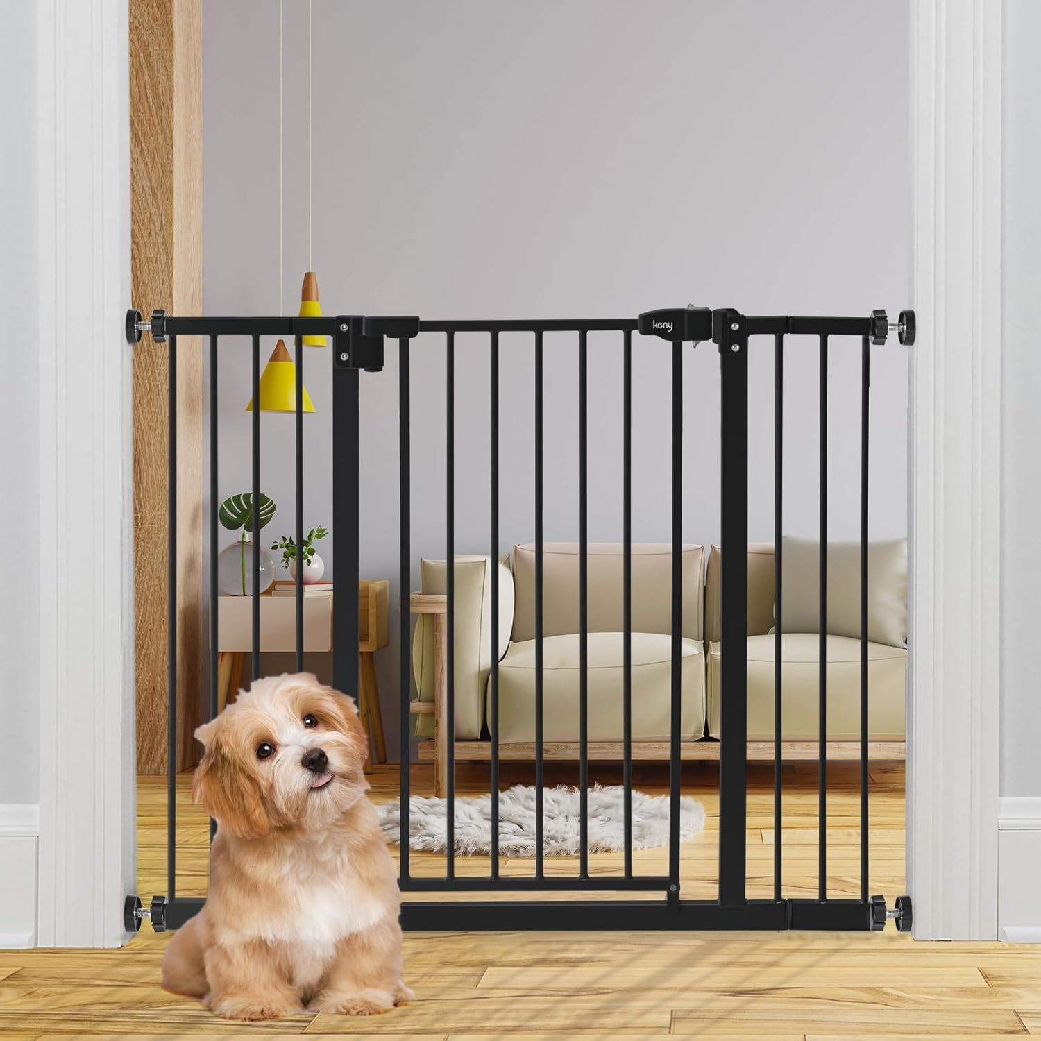 AUCT 14331 - $60 keny 29"-42.5" Baby Gate for Stairs, Auto Close Safety D