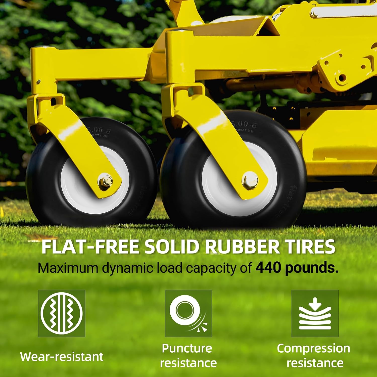 AUCT 13822 - $70 AR-PRO (2 Pack) 13x5.00-6 Flat Free Tire and Wheel, Repl - Image 4