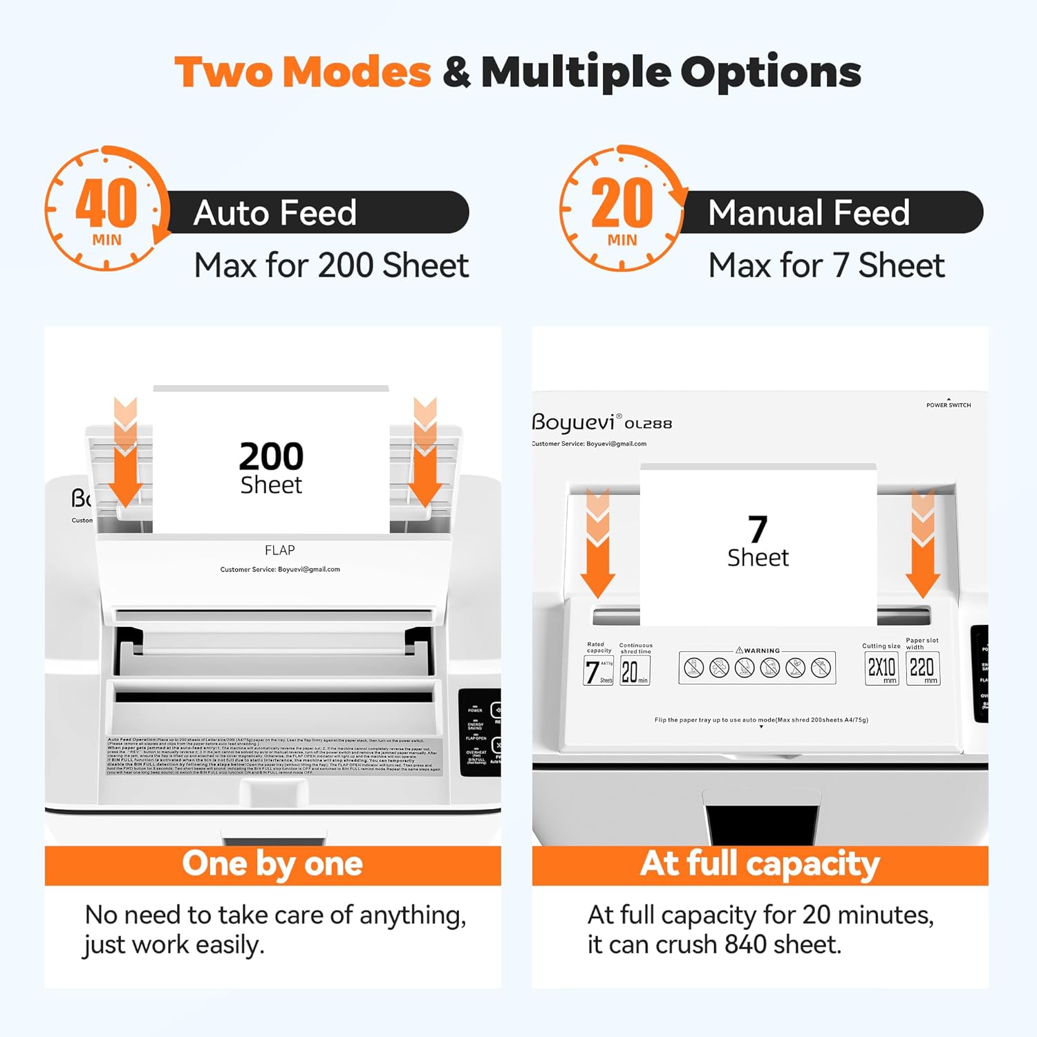 AUCT 14228 - $265 200-Sheet Auto Feed Paper Shredder, Touchscreen Heavy D - Image 2