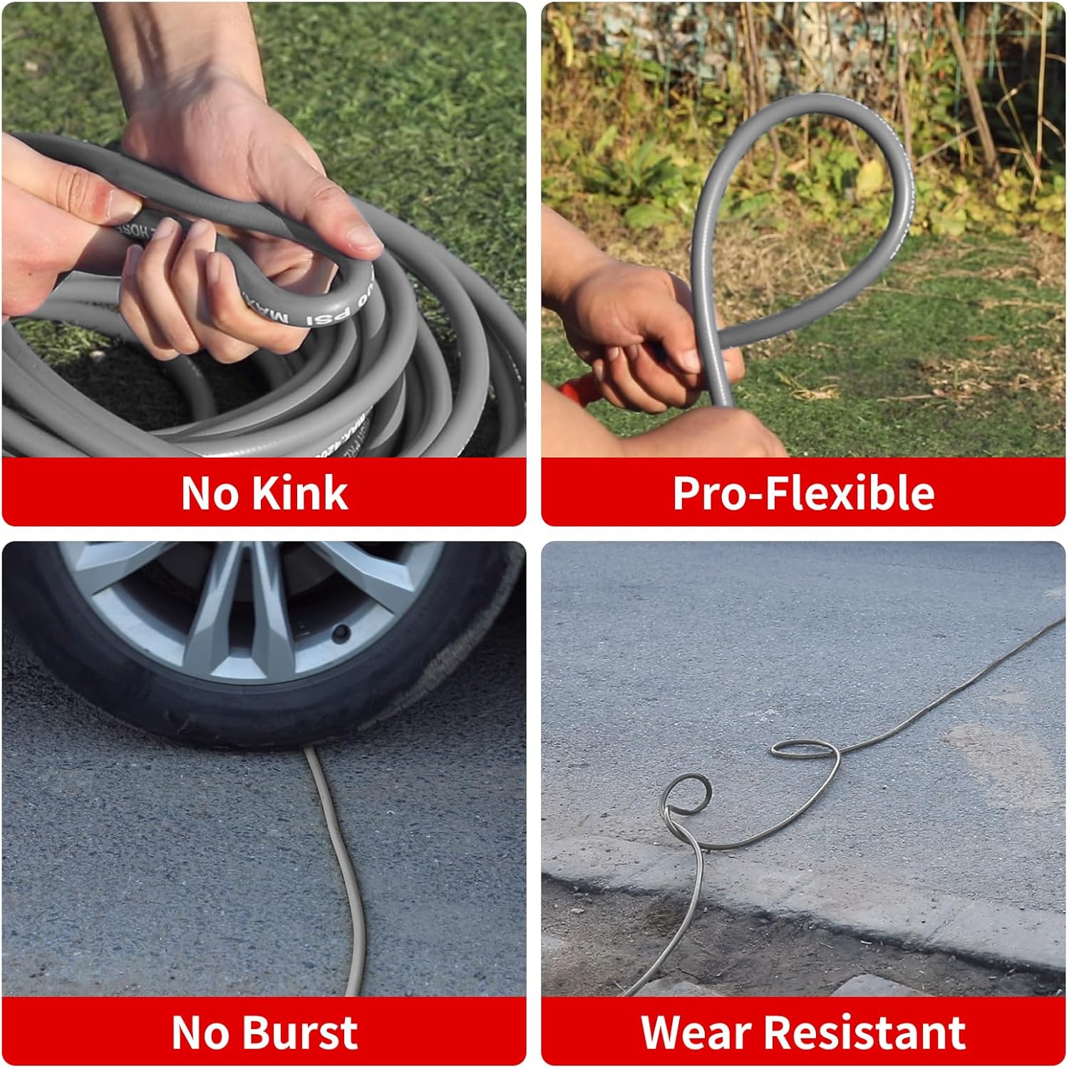AUCT 13407 - $90 Pressure Washer Hose 100ft 4200PSI 1/4' ID with 3/8' Qui - Image 4