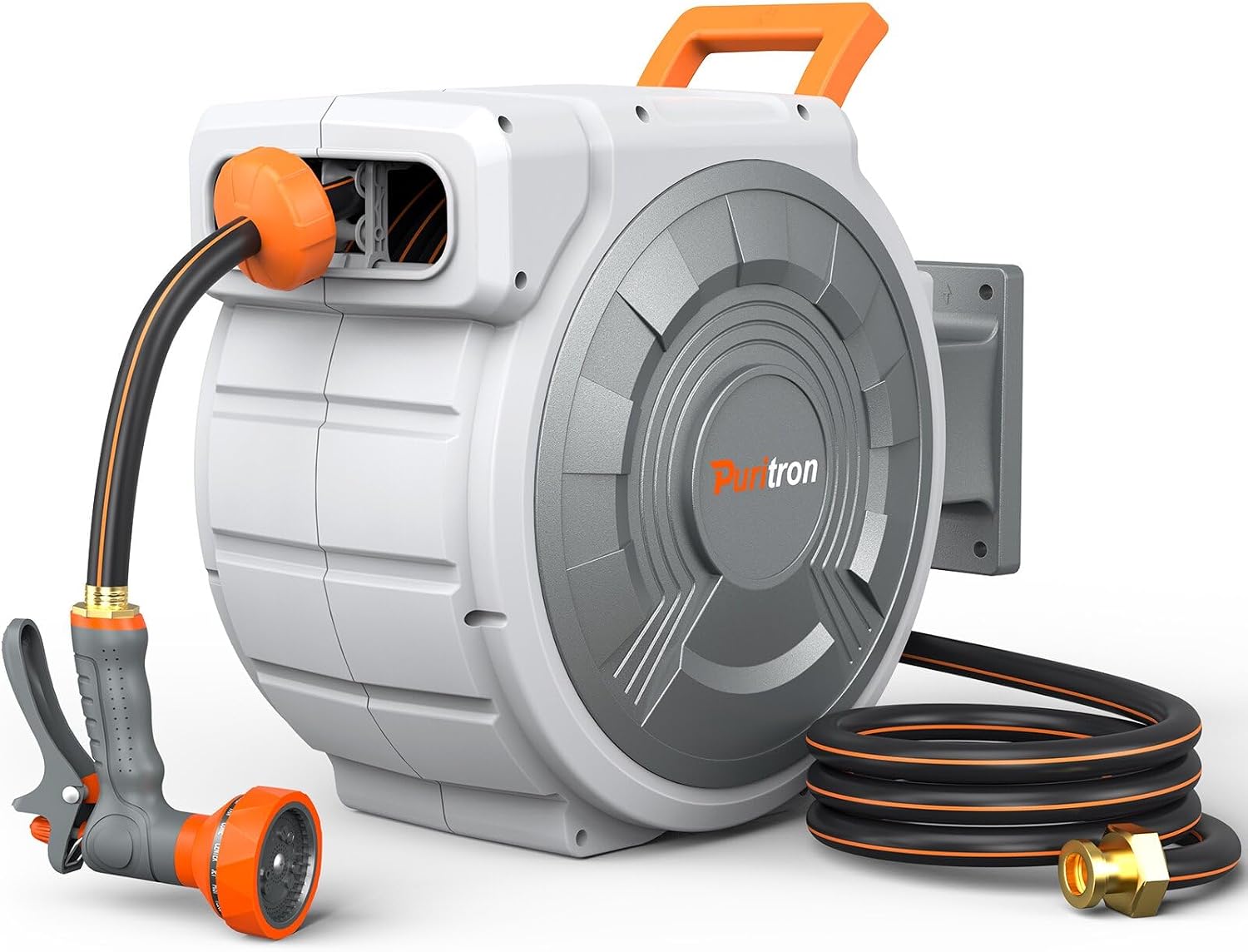 AUCT 14318 - $69 Retractable Garden Hose Reel 85 ft x 1/2 inch, Heavy Dut